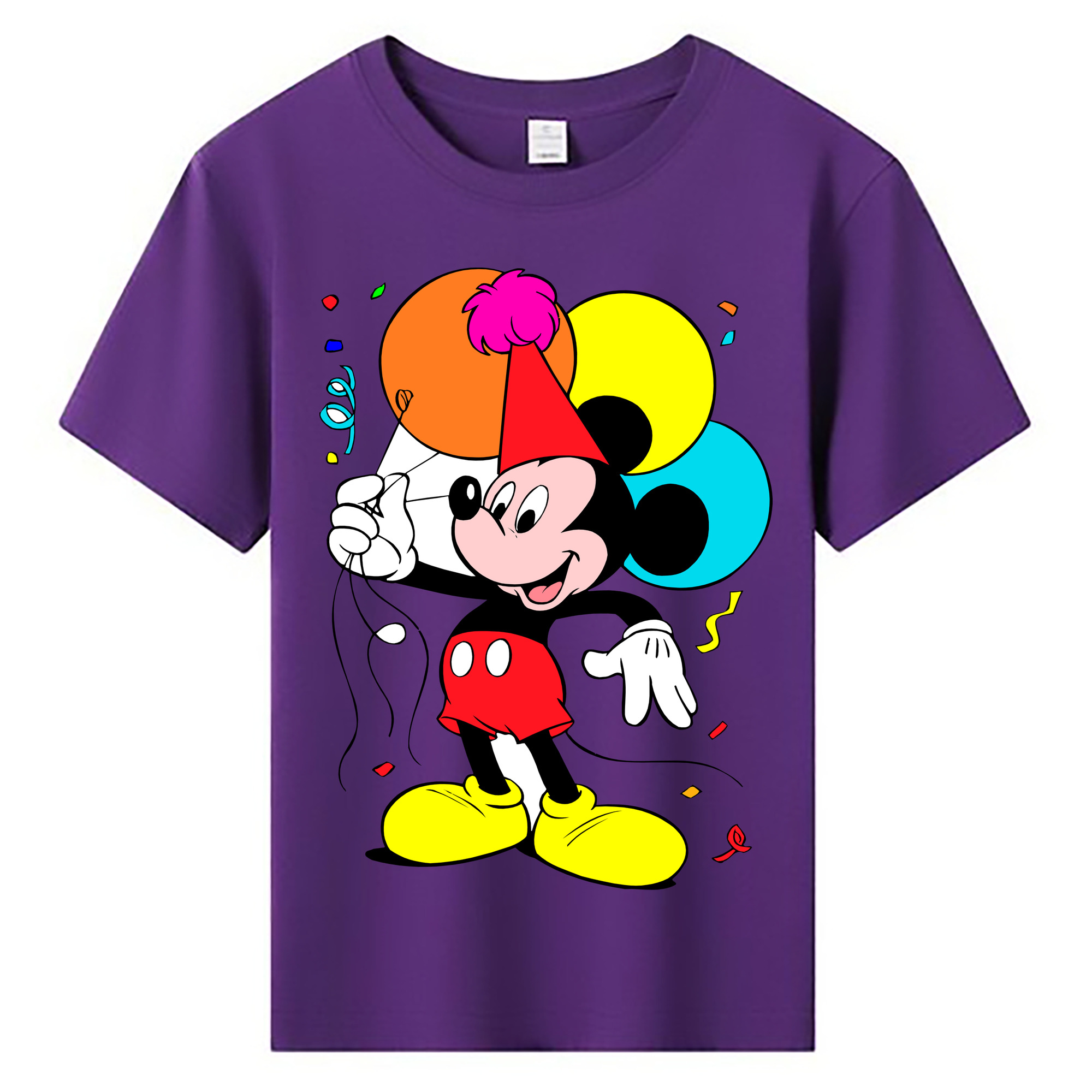 ミッキーマウス Mickey Mouse 綿100％キッズTシャツ（フロントプリント）