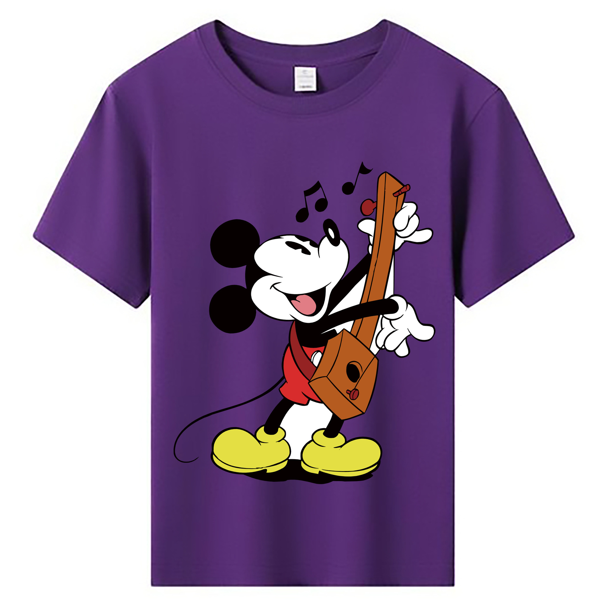 ミッキーマウス Mickey Mouse 綿100％キッズTシャツ（フロントプリント）