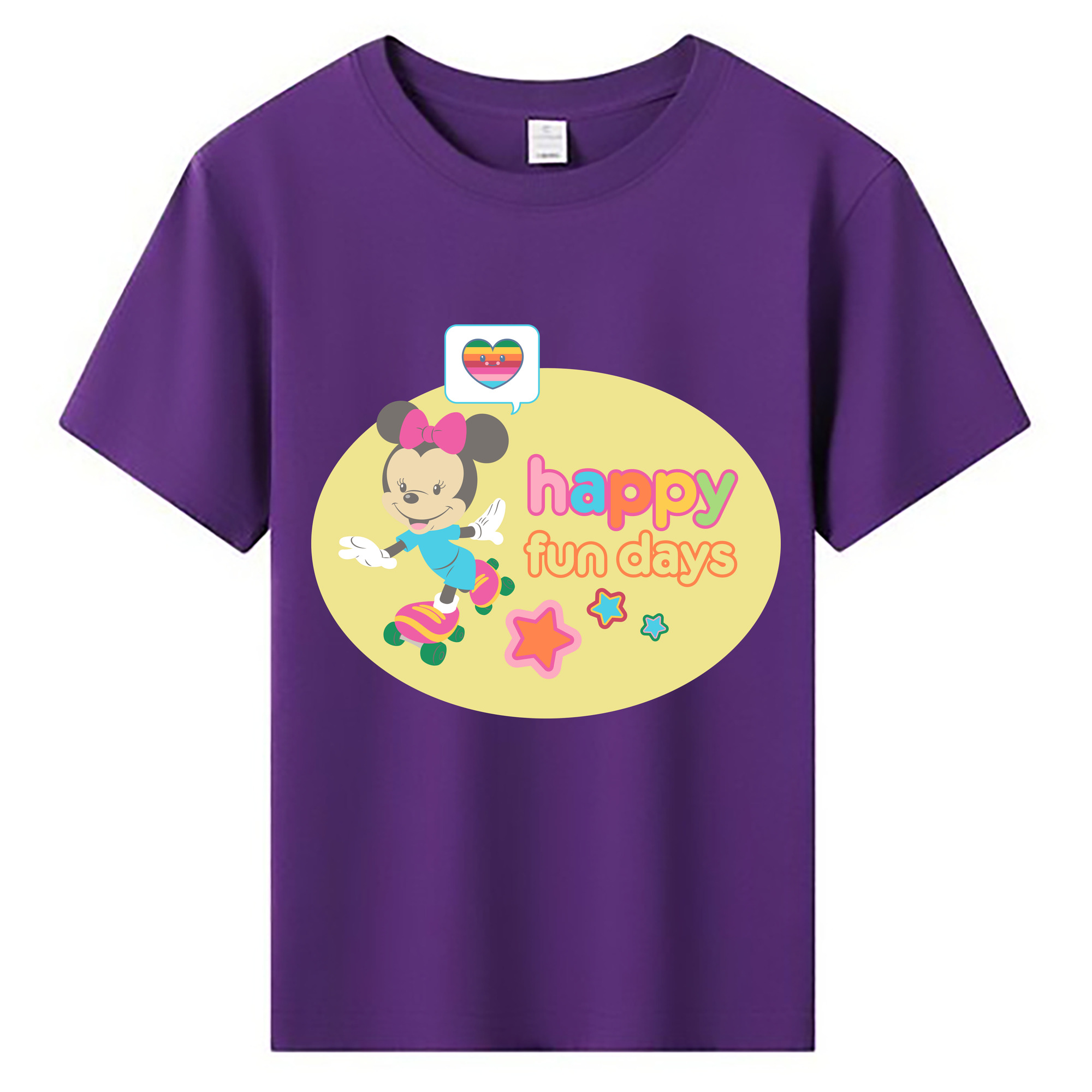 ミッキーマウス Mickey Mouse 綿100％キッズTシャツ（フロントプリント）