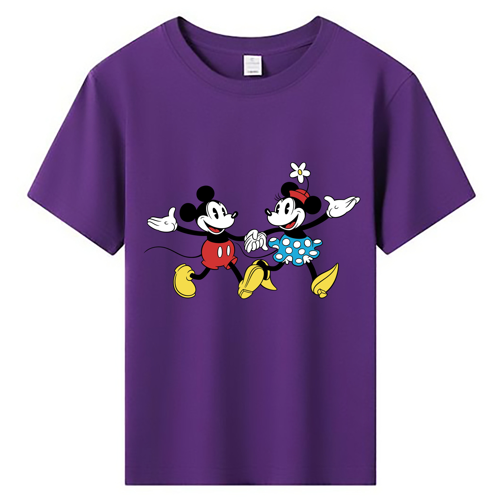 ミッキーマウス Mickey Mouse 綿100％キッズTシャツ（フロントプリント）