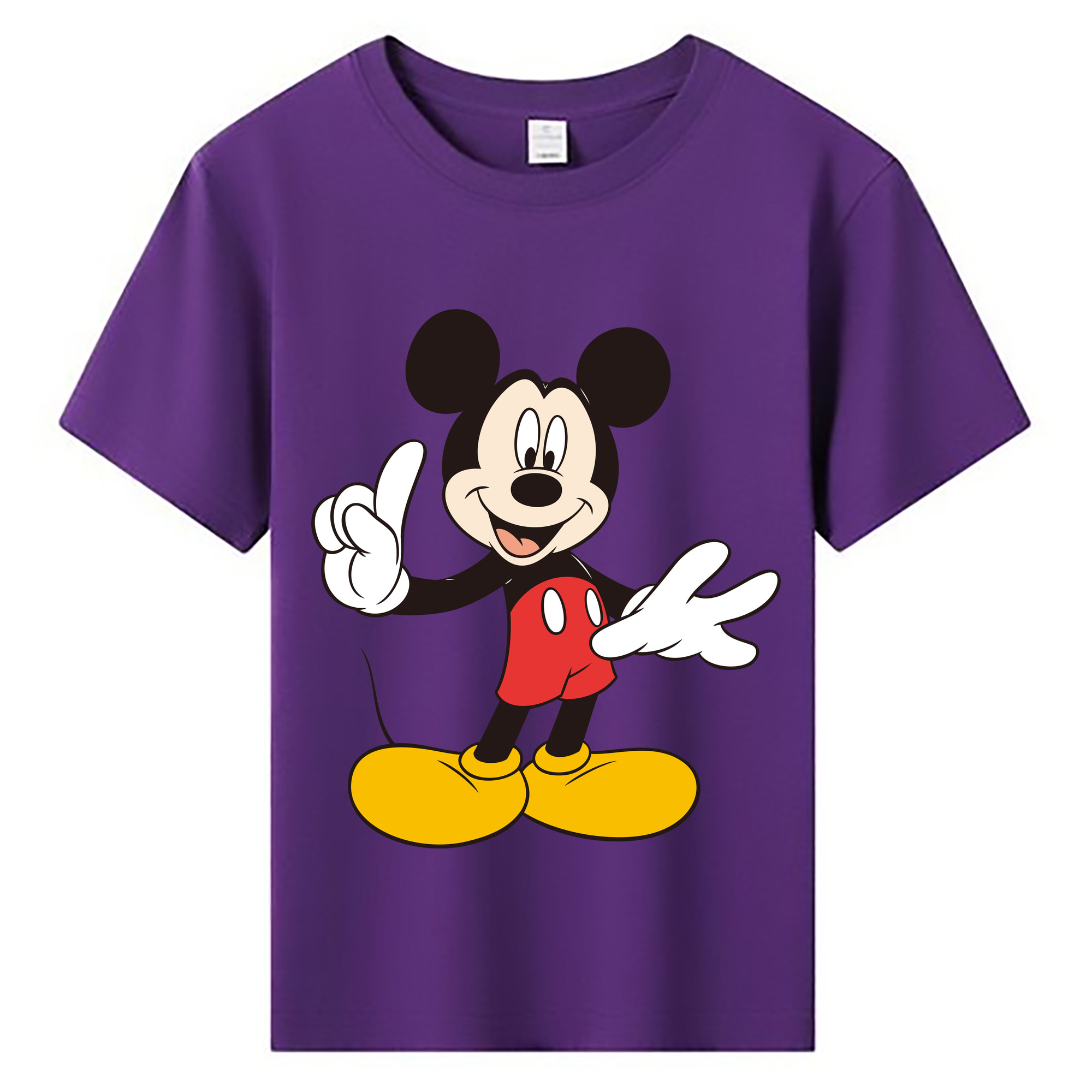 ミッキーマウス Mickey Mouse 綿100％キッズTシャツ（フロントプリント）