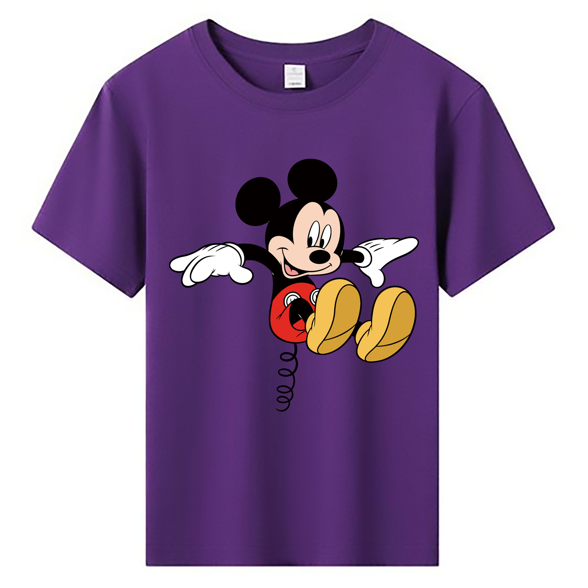 ミッキーマウス Mickey Mouse 綿100％キッズTシャツ（フロントプリント）