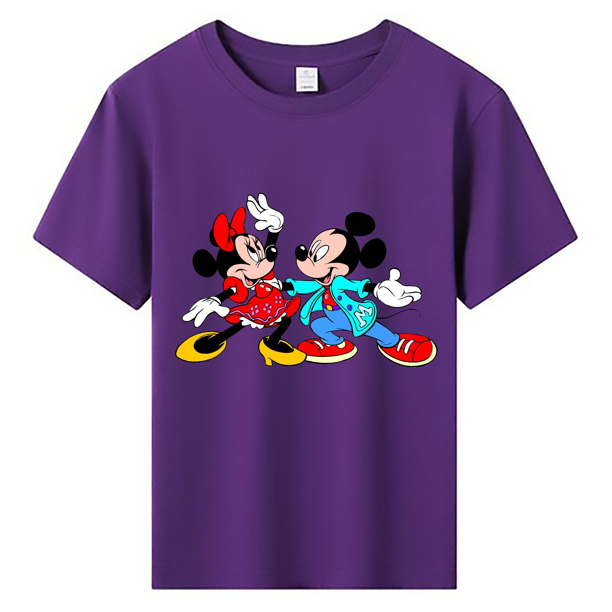ミッキーマウス Mickey Mouse 綿100％キッズTシャツ（フロントプリント）