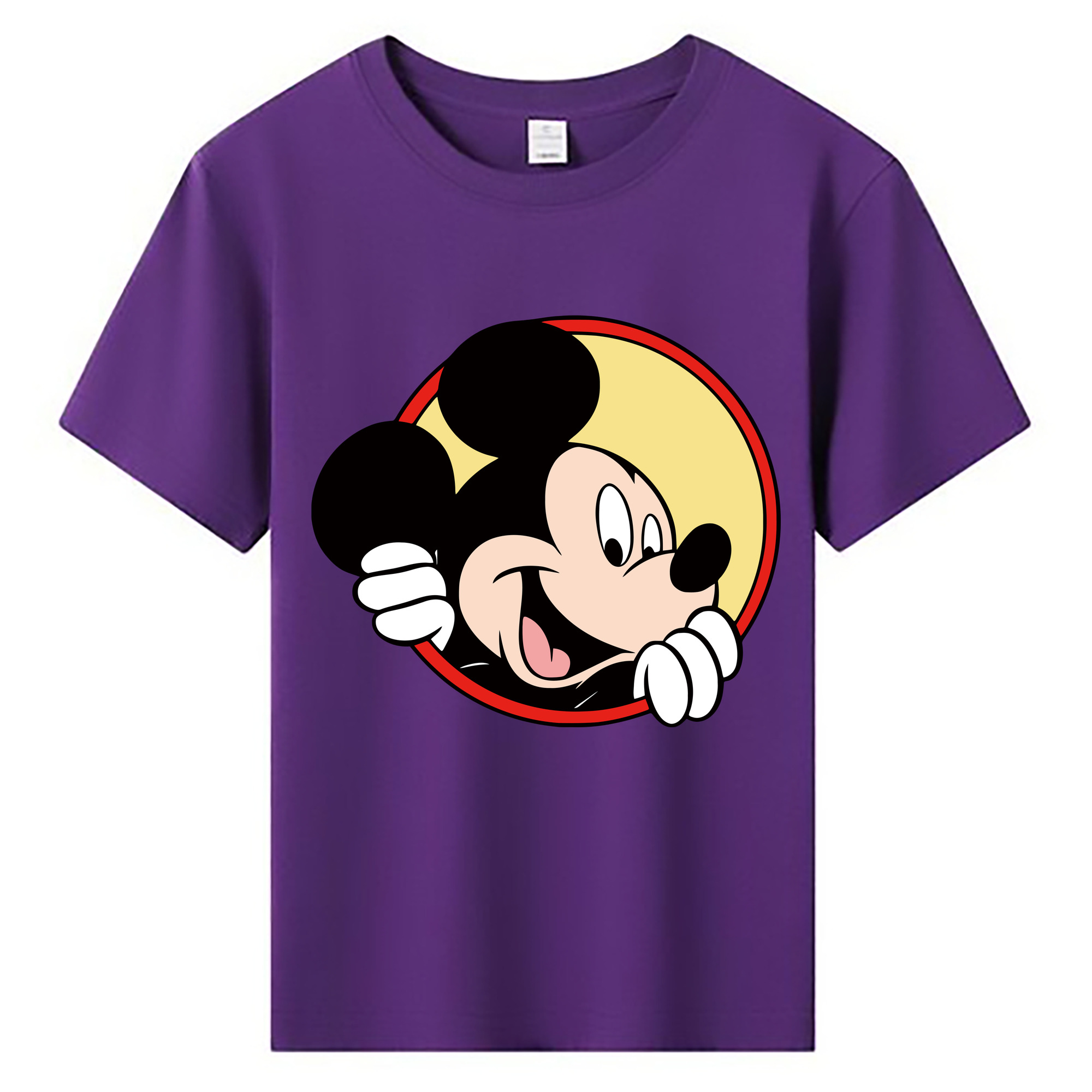 （画像用） ミッキーマウス Mickey Mouse 綿100％キッズTシャツ（フロントプリント）