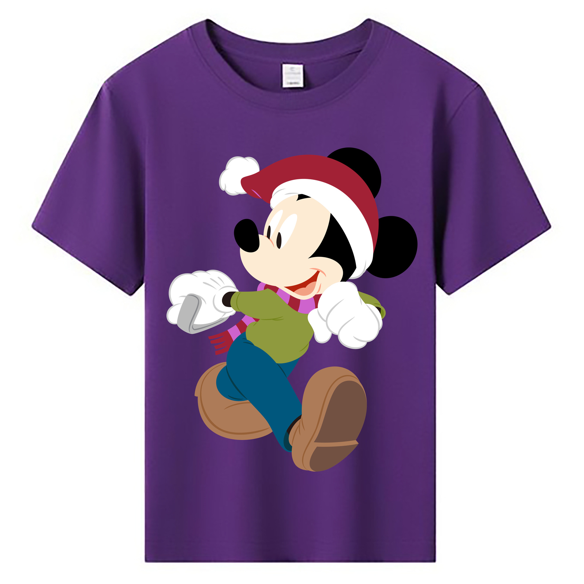 ミッキーマウス Mickey Mouse 綿100％キッズTシャツ（フロントプリント）