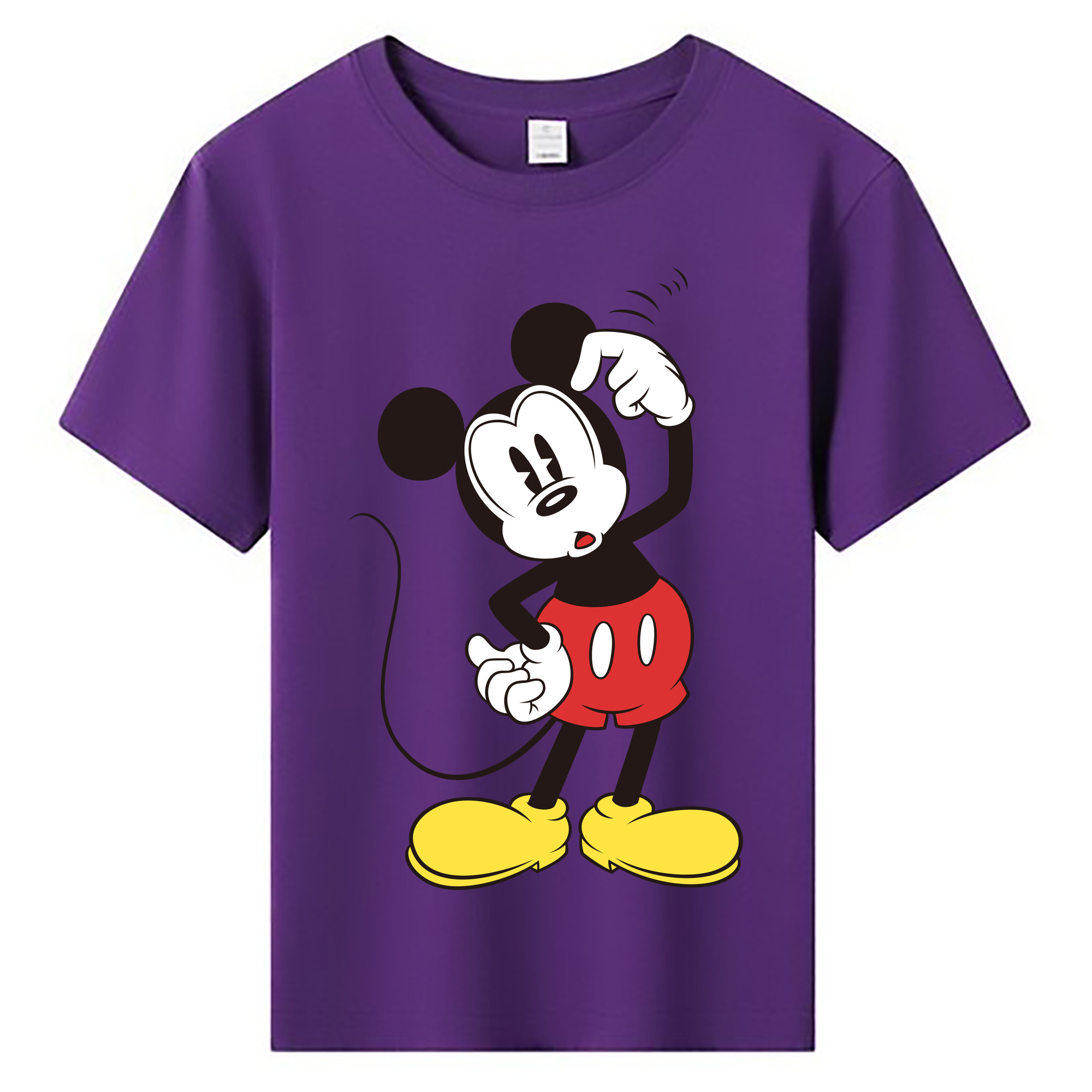 ミッキーマウス Mickey Mouse 綿100％キッズTシャツ（フロントプリント）