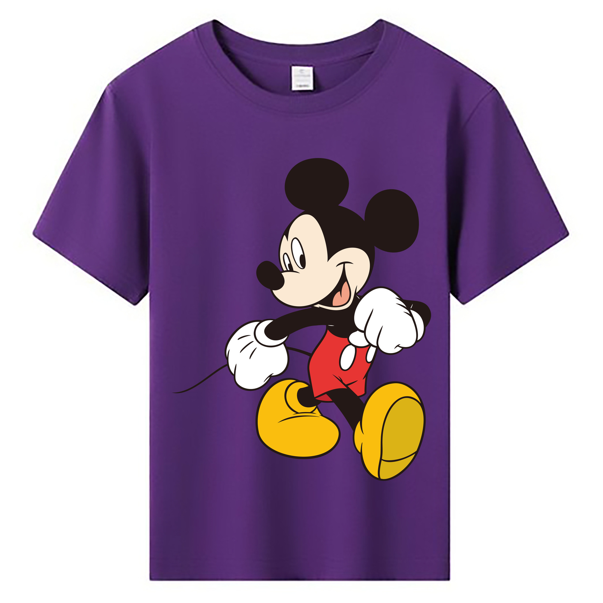 ミッキーマウス Mickey Mouse 綿100％キッズTシャツ（フロントプリント）