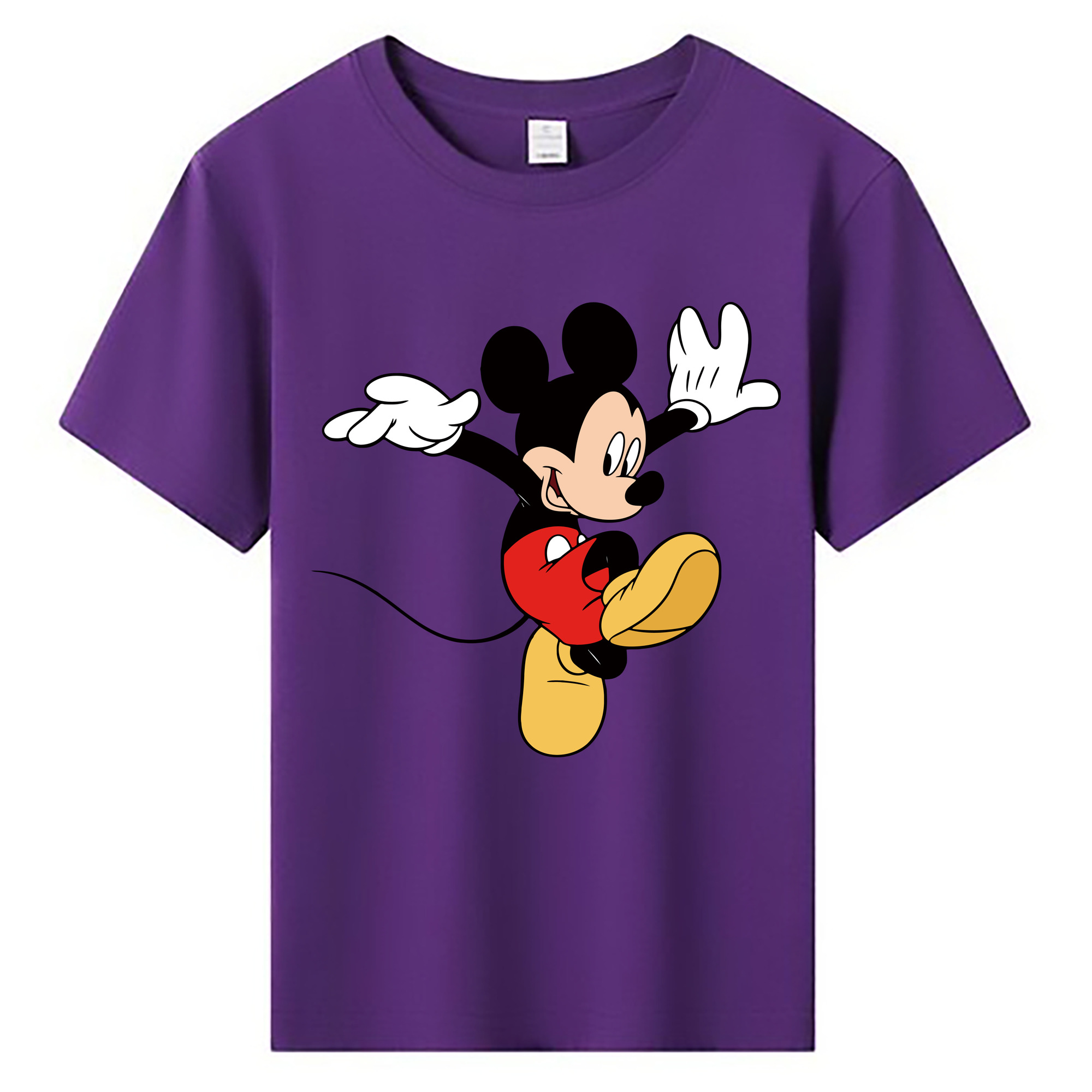 ミッキーマウス Mickey Mouse 綿100％キッズTシャツ（フロントプリント）
