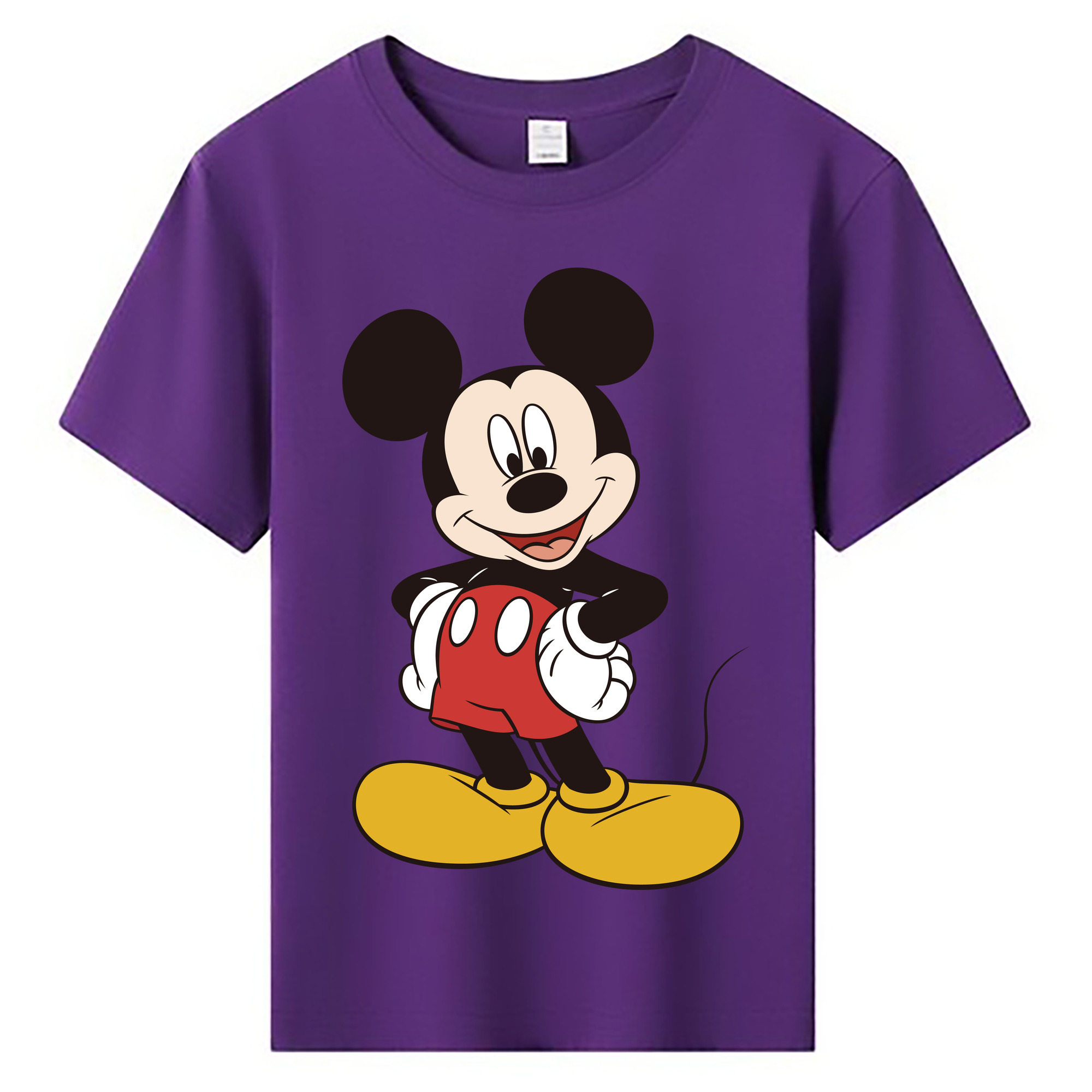 ミッキーマウス Mickey Mouse 綿100％キッズTシャツ（フロントプリント）