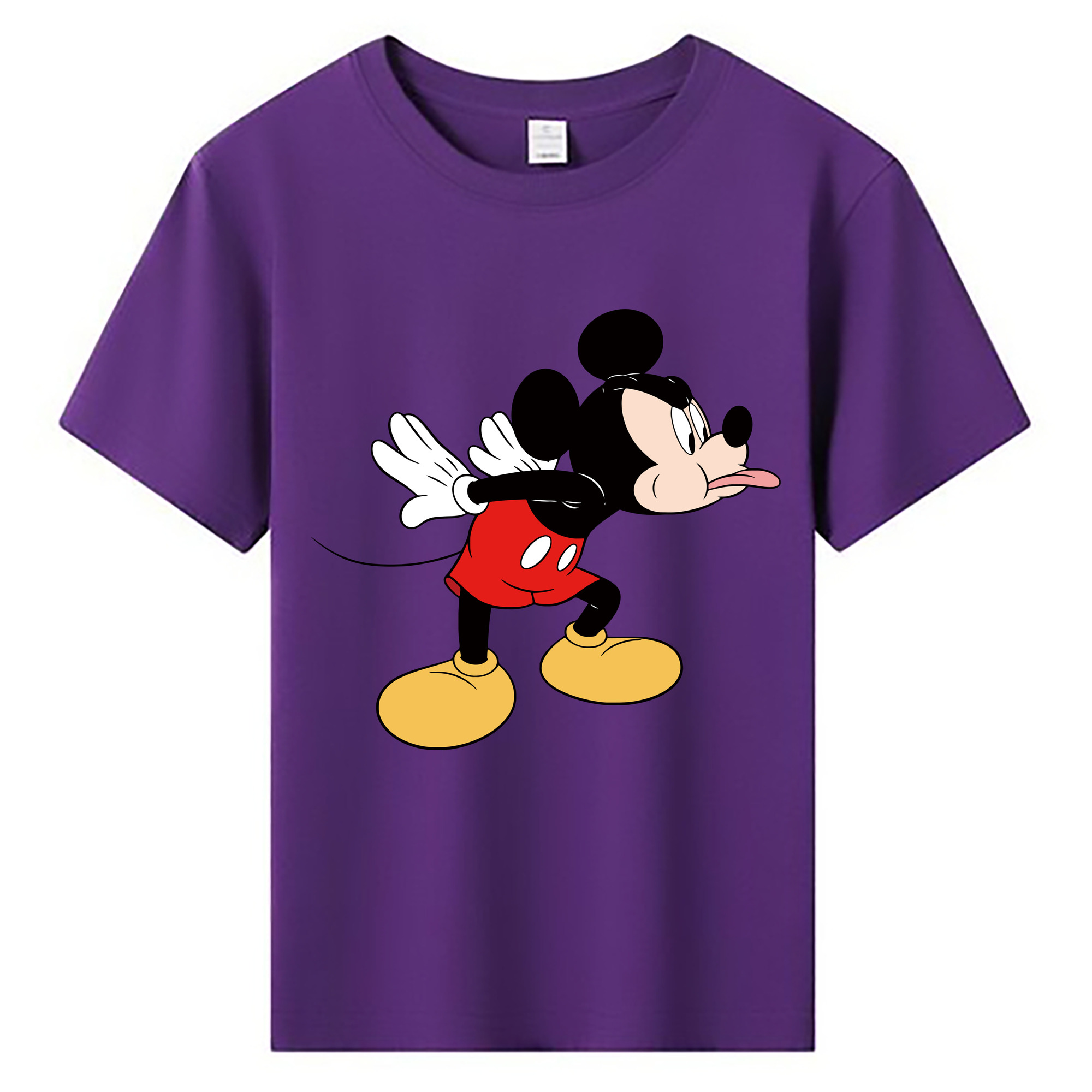 ミッキーマウス Mickey Mouse 綿100％キッズTシャツ（フロントプリント）