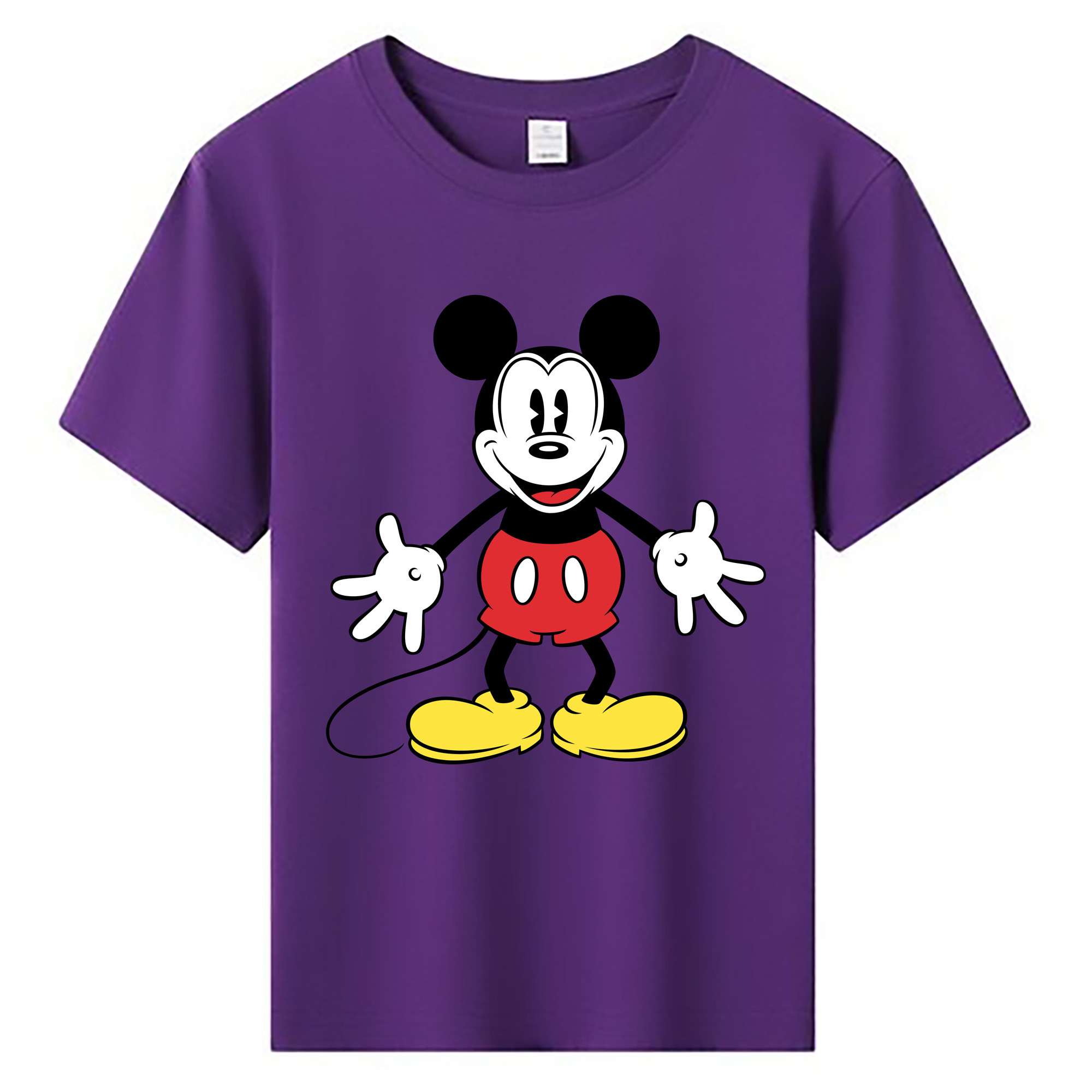 ミッキーマウス Mickey Mouse 綿100％キッズTシャツ（フロントプリント）