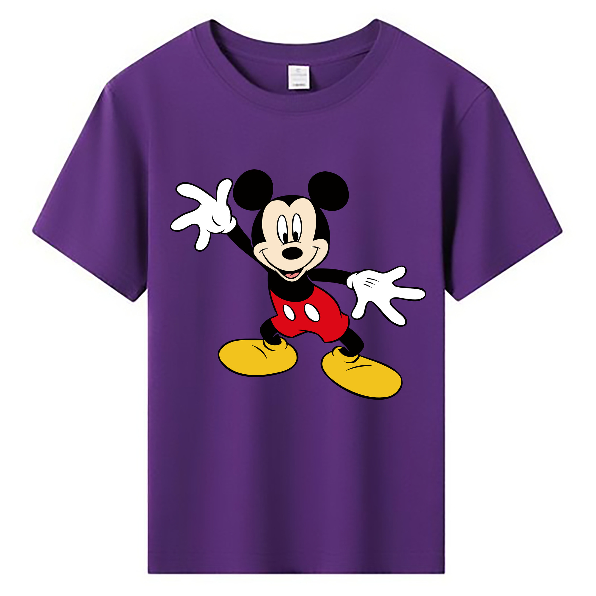 ミッキーマウス Mickey Mouse 綿100％キッズTシャツ（フロントプリント）