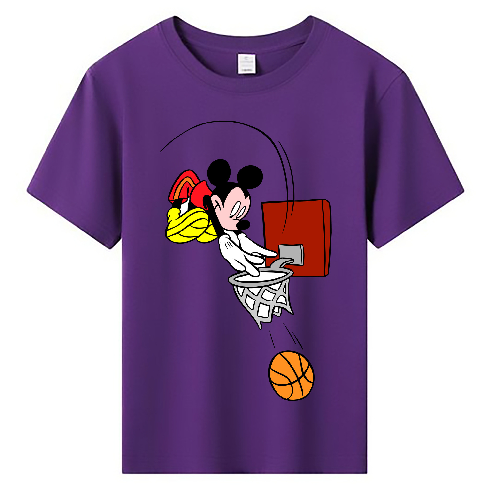 ミッキーマウス Mickey Mouse 綿100％キッズTシャツ（フロントプリント）