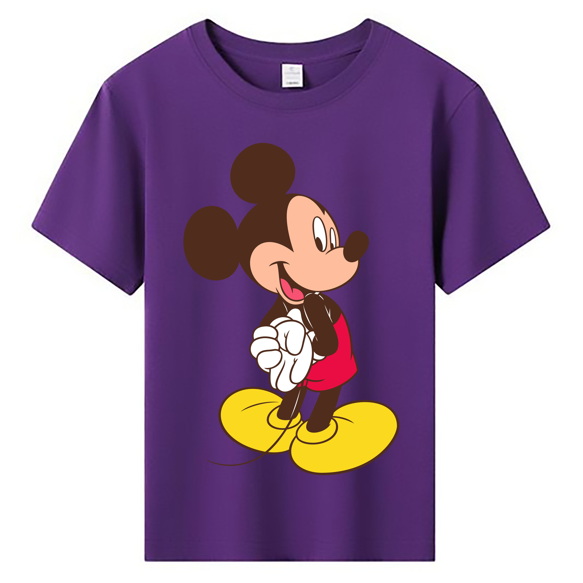 ミッキーマウス Mickey Mouse 綿100％キッズTシャツ（フロントプリント）