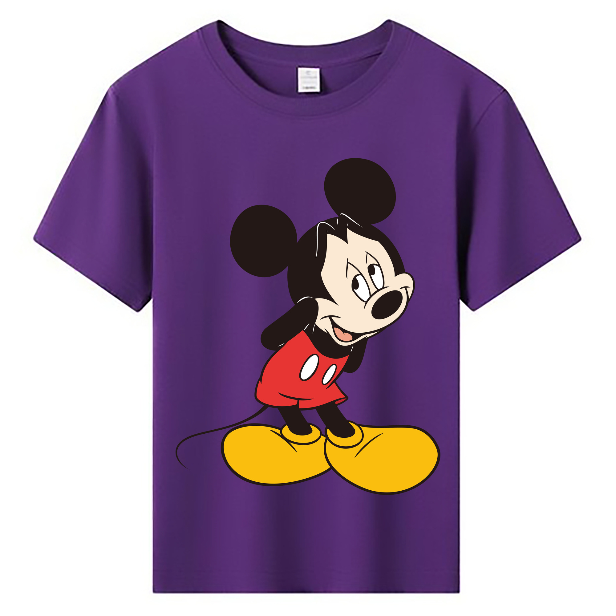 ミッキーマウス Mickey Mouse 綿100％キッズTシャツ（フロントプリント）