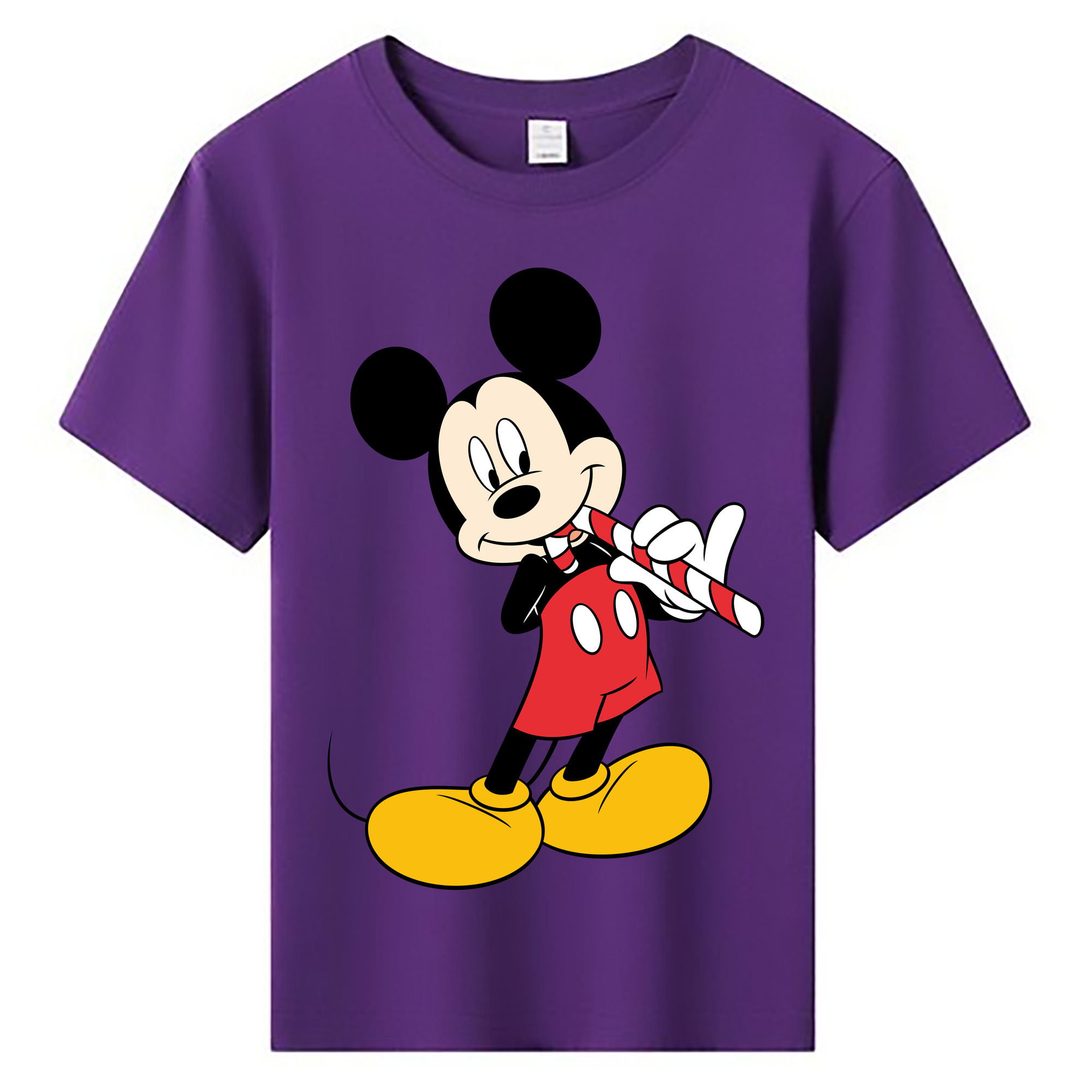 ミッキーマウス Mickey Mouse 綿100％キッズTシャツ（フロントプリント）