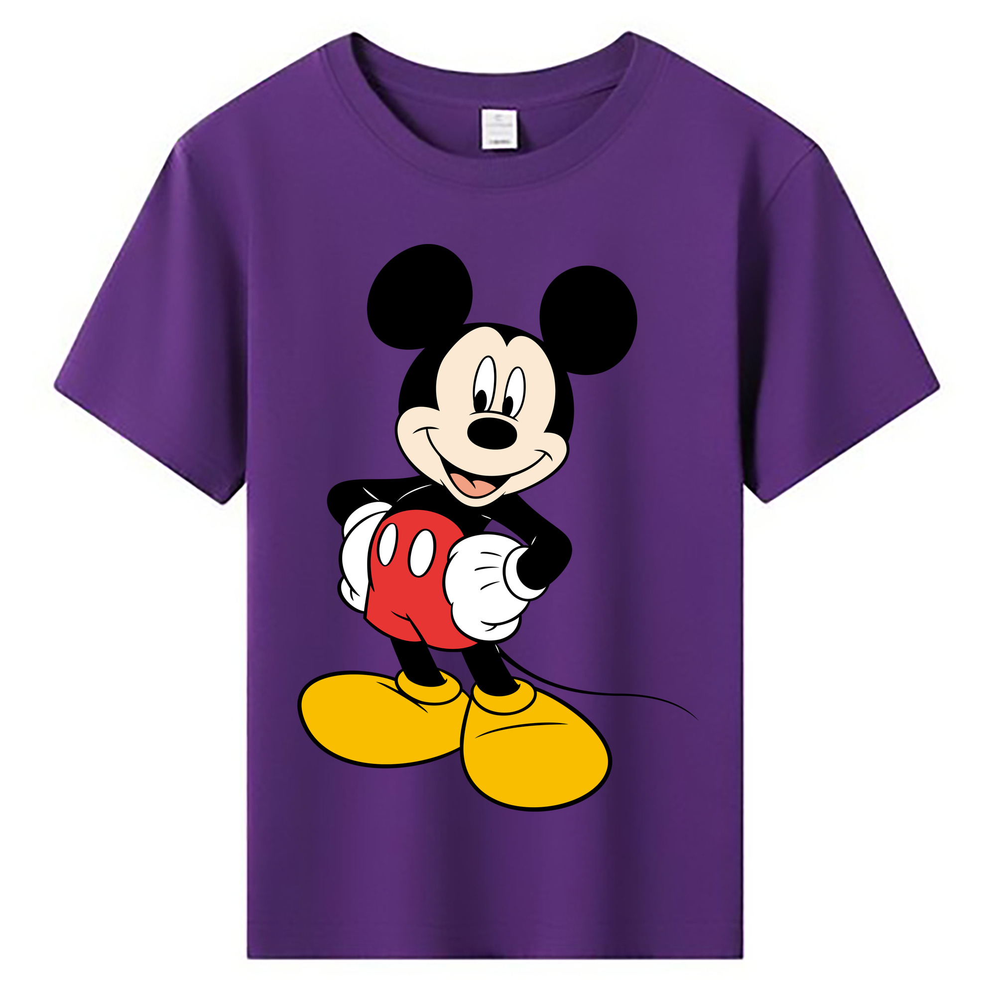 ミッキーマウス Mickey Mouse 綿100％キッズTシャツ（フロントプリント）