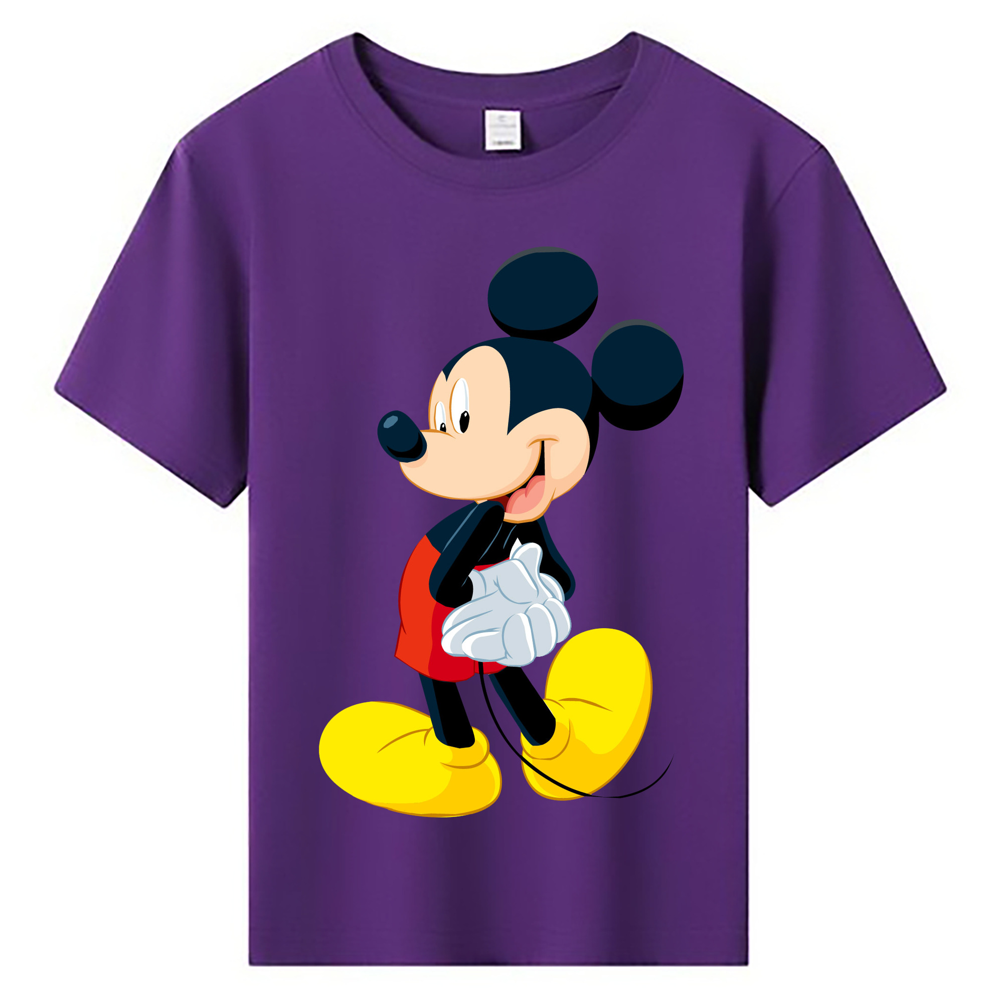 ミッキーマウス Mickey Mouse 綿100％キッズTシャツ（フロントプリント）