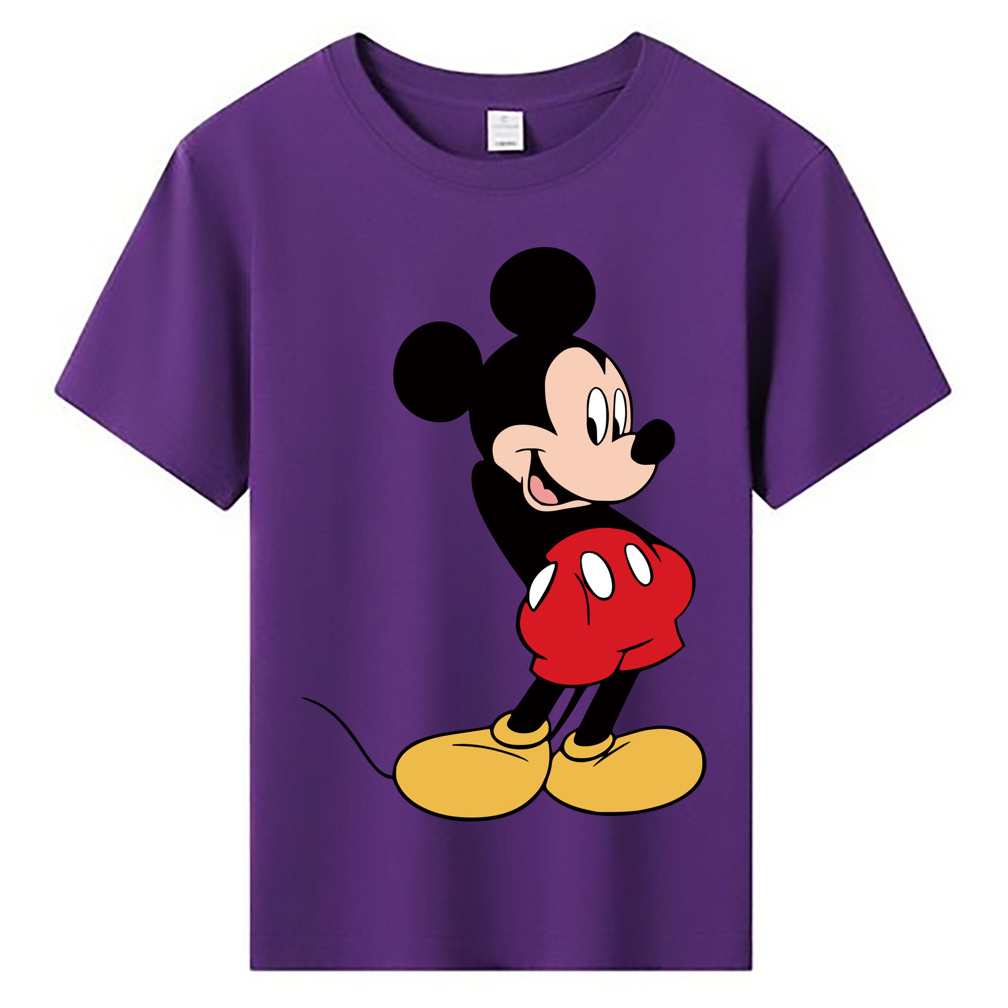 ミッキーマウス Mickey Mouse 綿100％キッズTシャツ（フロントプリント）