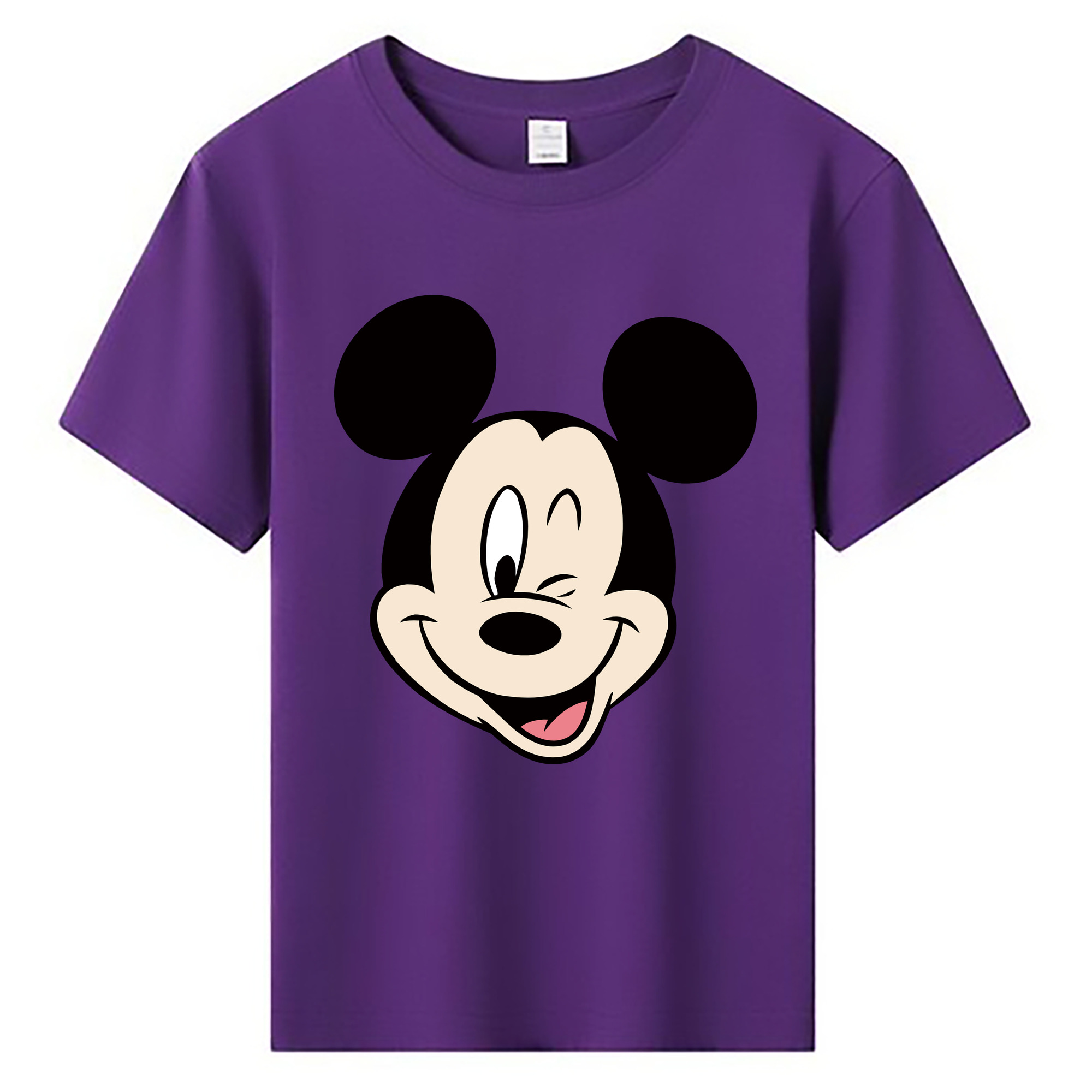 ミッキーマウス Mickey Mouse 綿100％キッズTシャツ（フロントプリント）