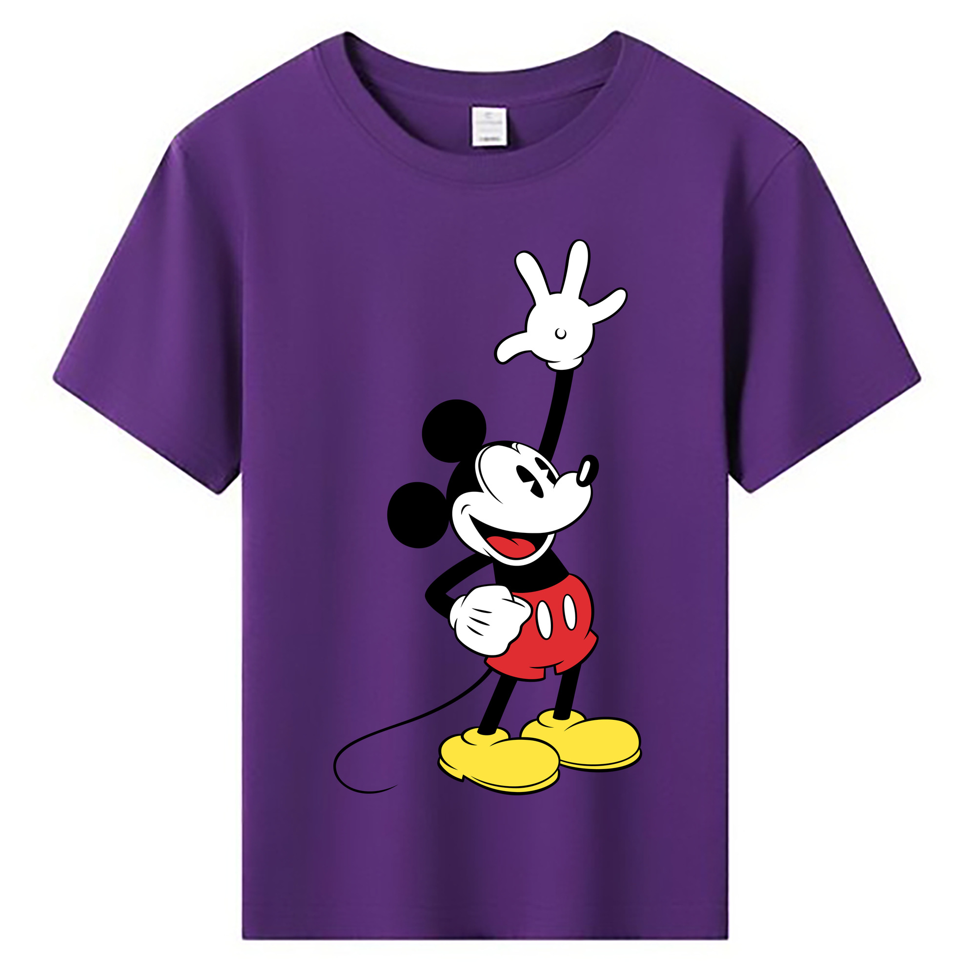 ミッキーマウス Mickey Mouse 綿100％キッズTシャツ（フロントプリント）