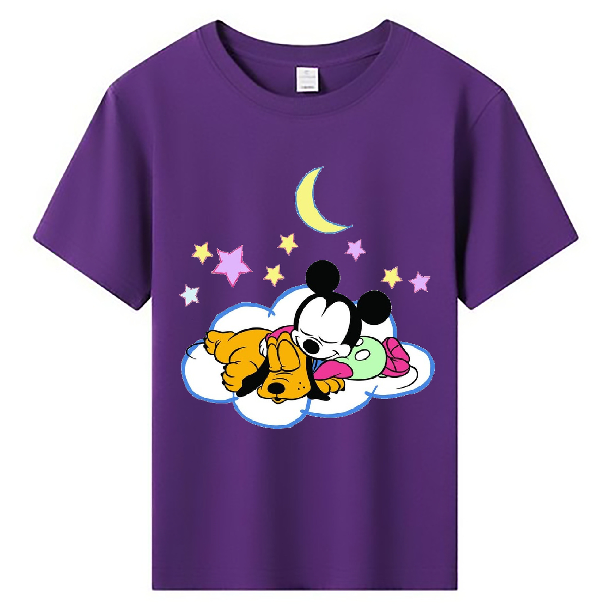 ミッキーマウス Mickey Mouse 綿100％キッズTシャツ（フロントプリント）