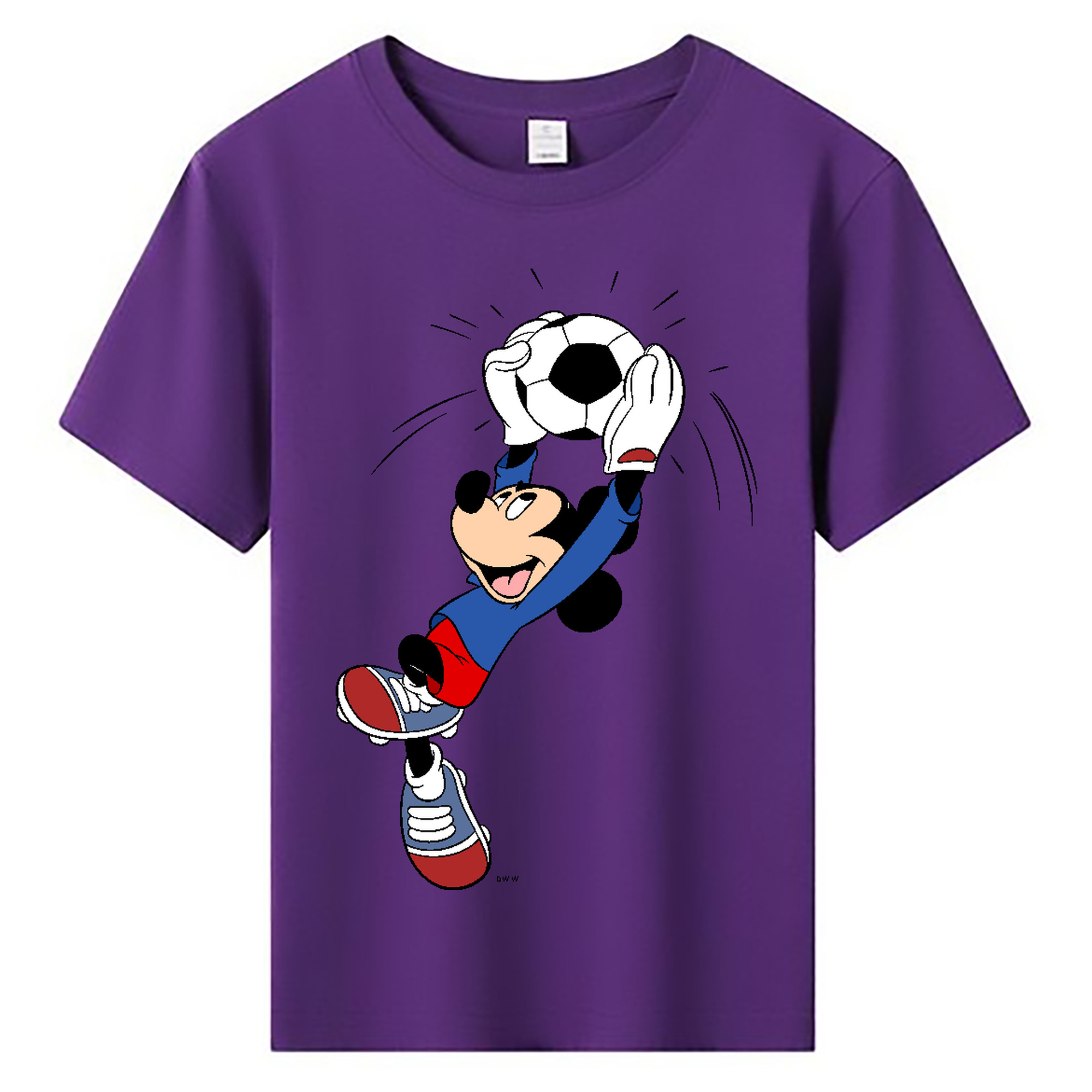 ミッキーマウス Mickey Mouse 綿100％キッズTシャツ（フロントプリント）
