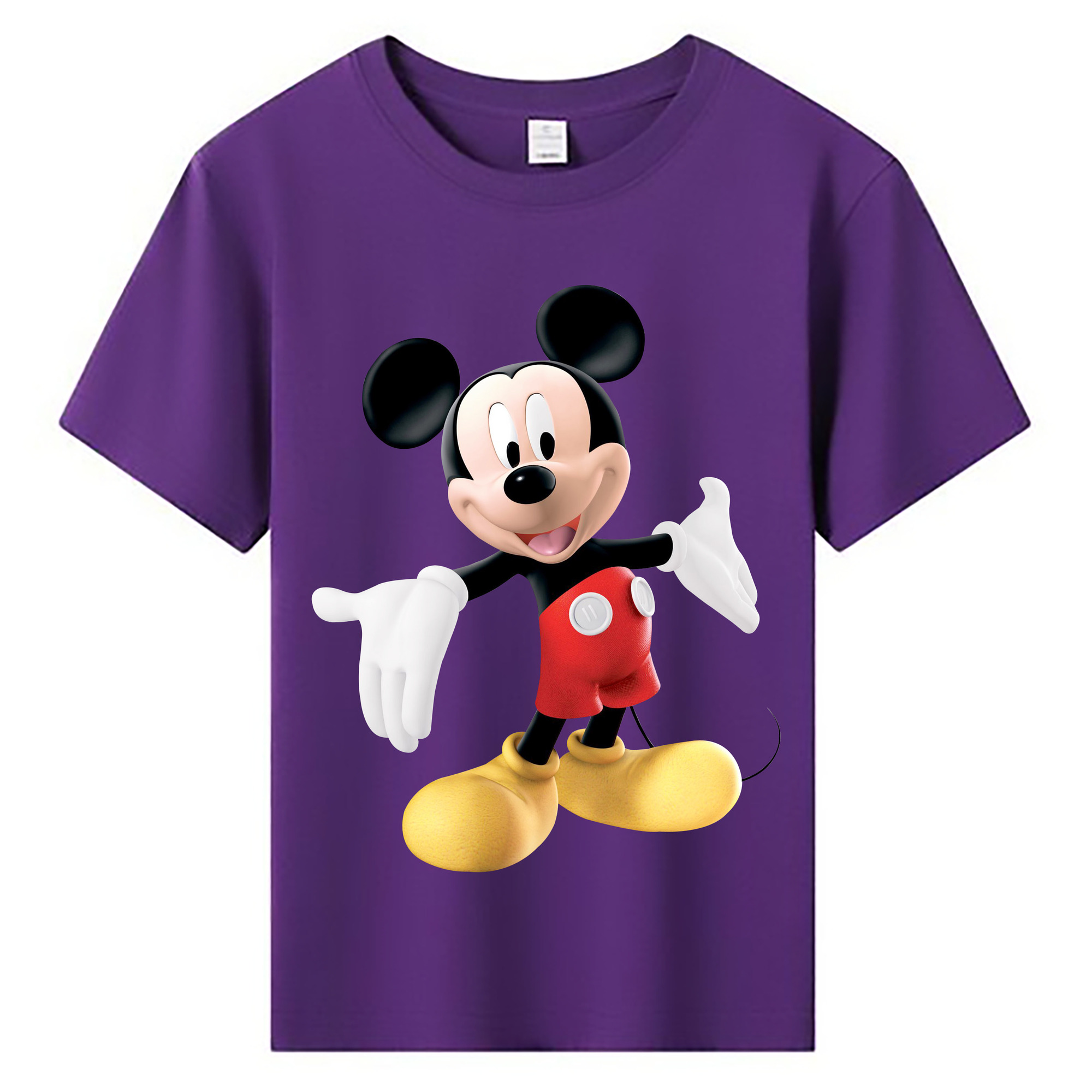 （画像用） ミッキーマウス Mickey Mouse 綿100％キッズTシャツ（フロントプリント）