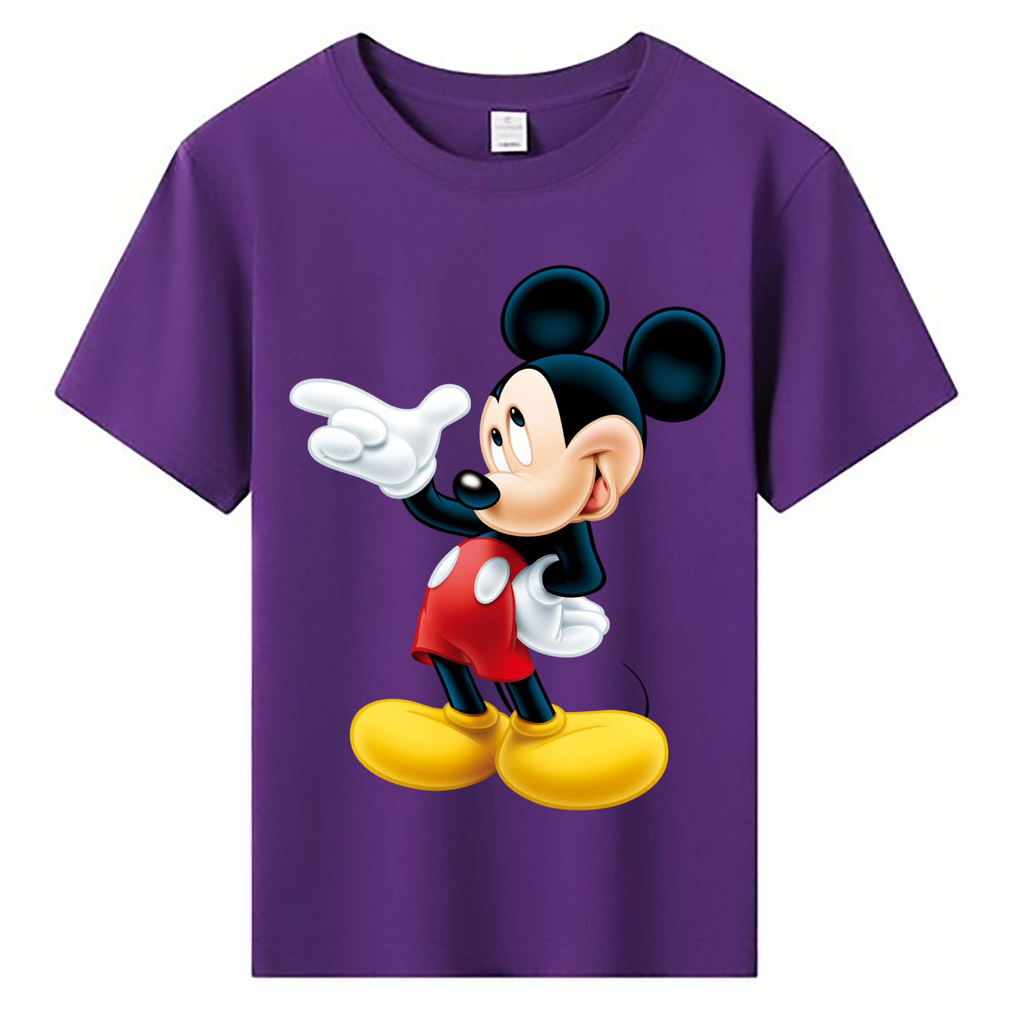 ミッキーマウス Mickey Mouse 綿100％キッズTシャツ（フロントプリント）