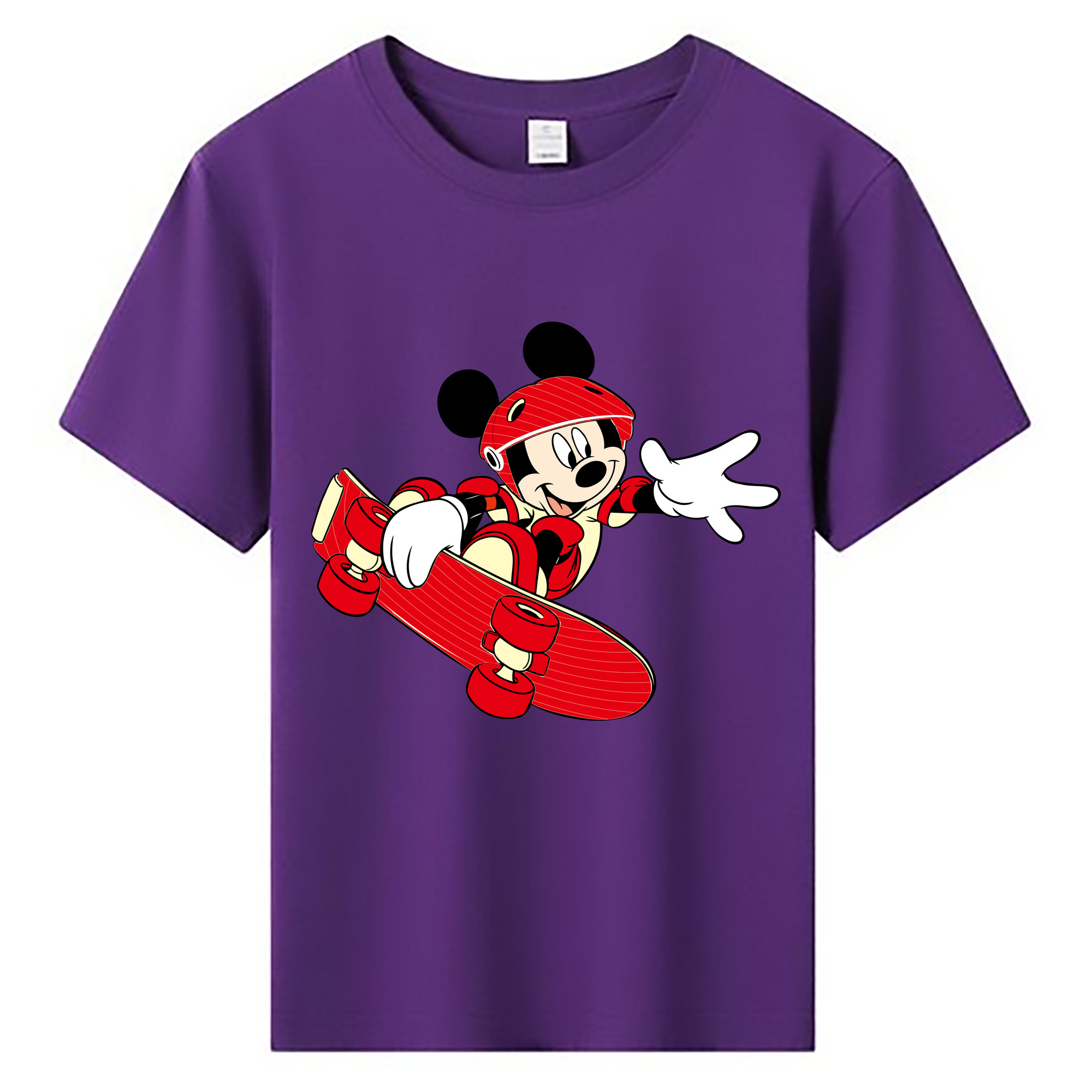 ミッキーマウス Mickey Mouse 綿100％キッズTシャツ（フロントプリント）