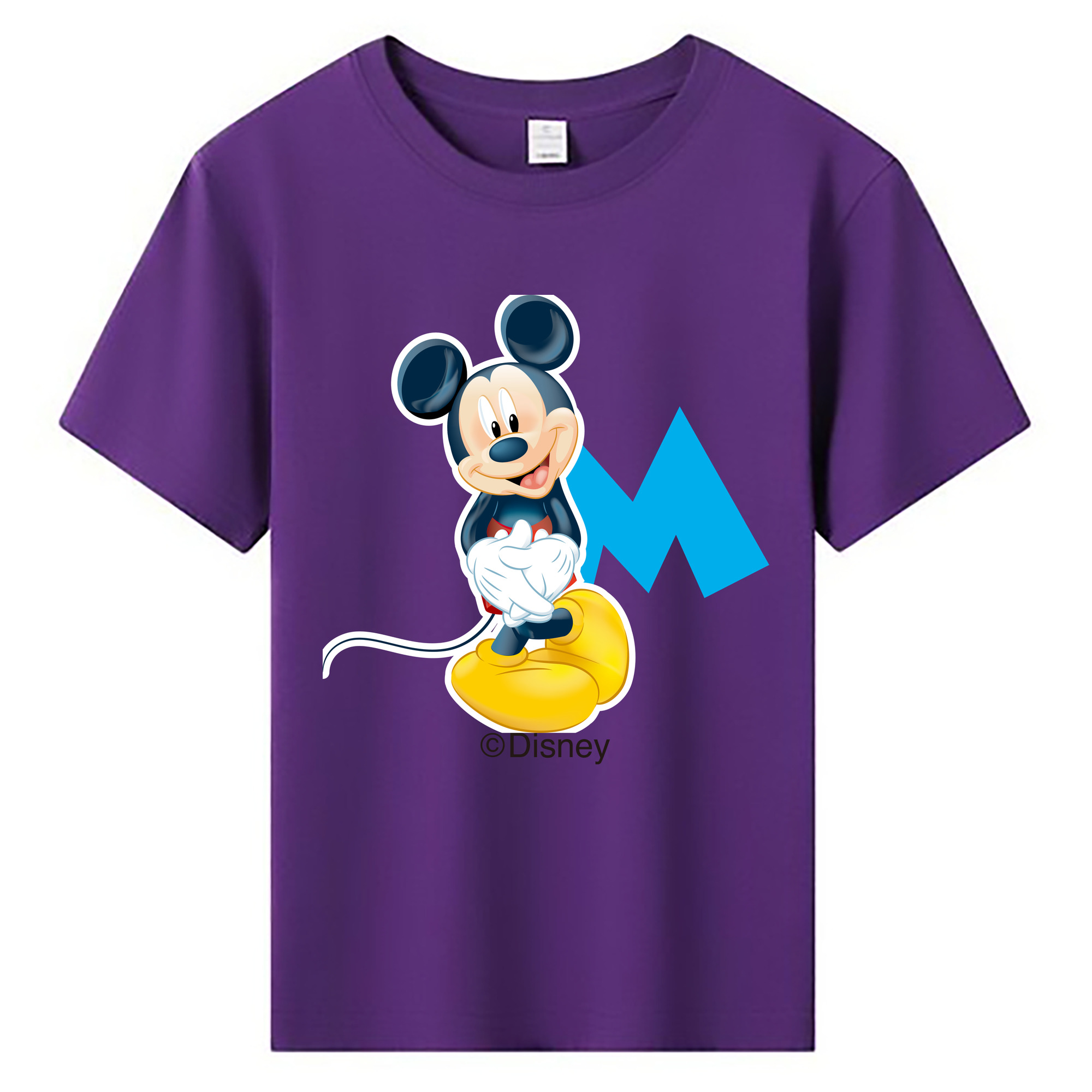 ミッキーマウス Mickey Mouse 綿100％キッズTシャツ（フロントプリント）