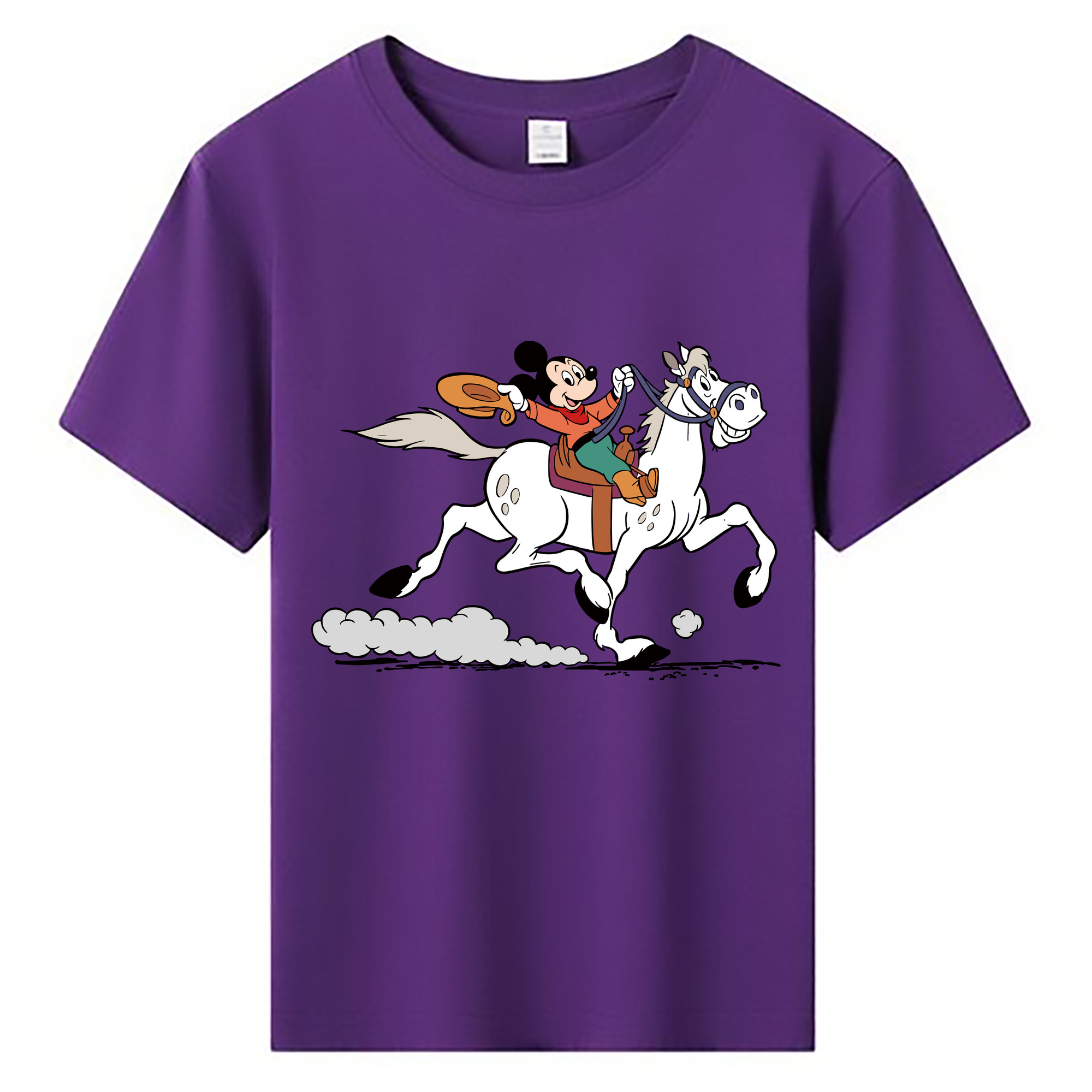 （画像用） ミッキーマウス Mickey Mouse 綿100％キッズTシャツ（フロントプリント）