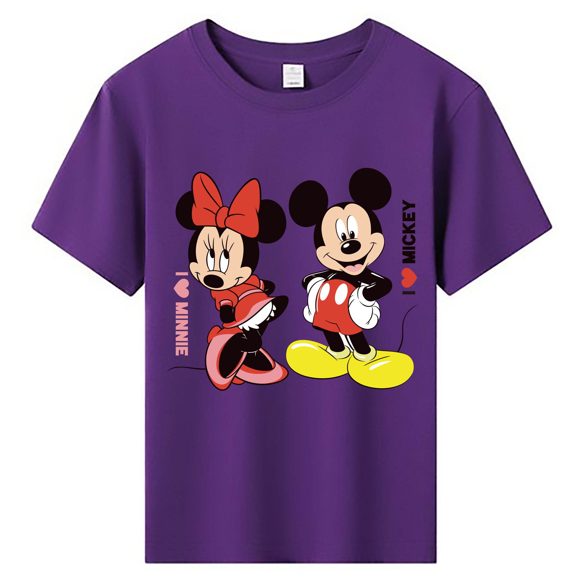 ミッキーマウス Mickey Mouse 綿100％キッズTシャツ（フロントプリント）