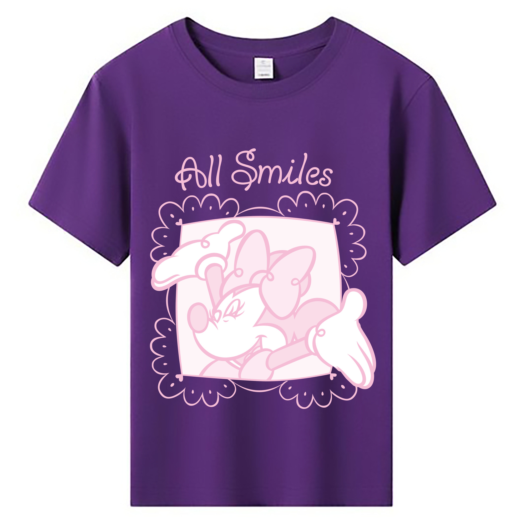 （画像用） ミッキーマウス Mickey Mouse 綿100％キッズTシャツ（フロントプリント）