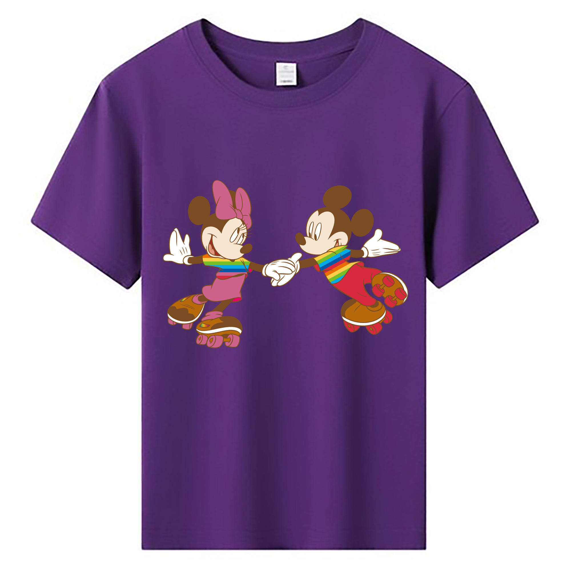 ミッキーマウス Mickey Mouse 綿100％キッズTシャツ（フロントプリント）