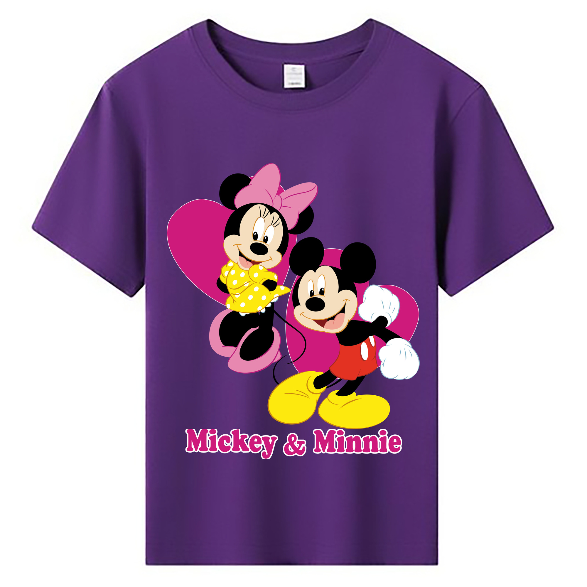 ミッキーマウス Mickey Mouse 綿100％キッズTシャツ（フロントプリント）