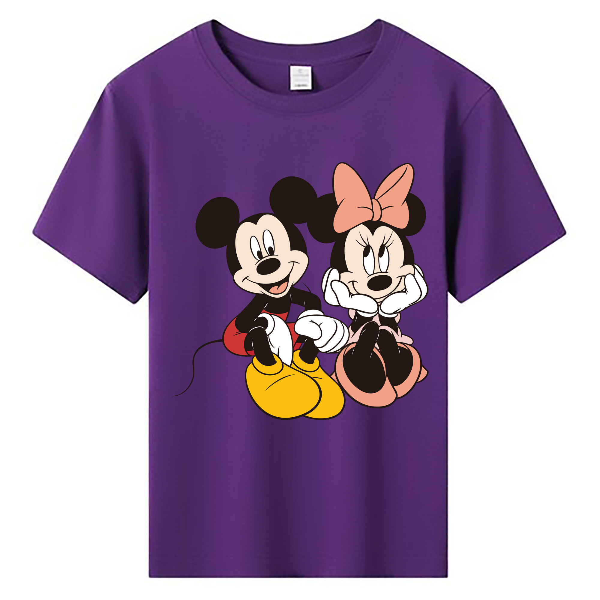 ミッキーマウス Mickey Mouse 綿100％キッズTシャツ（フロントプリント）