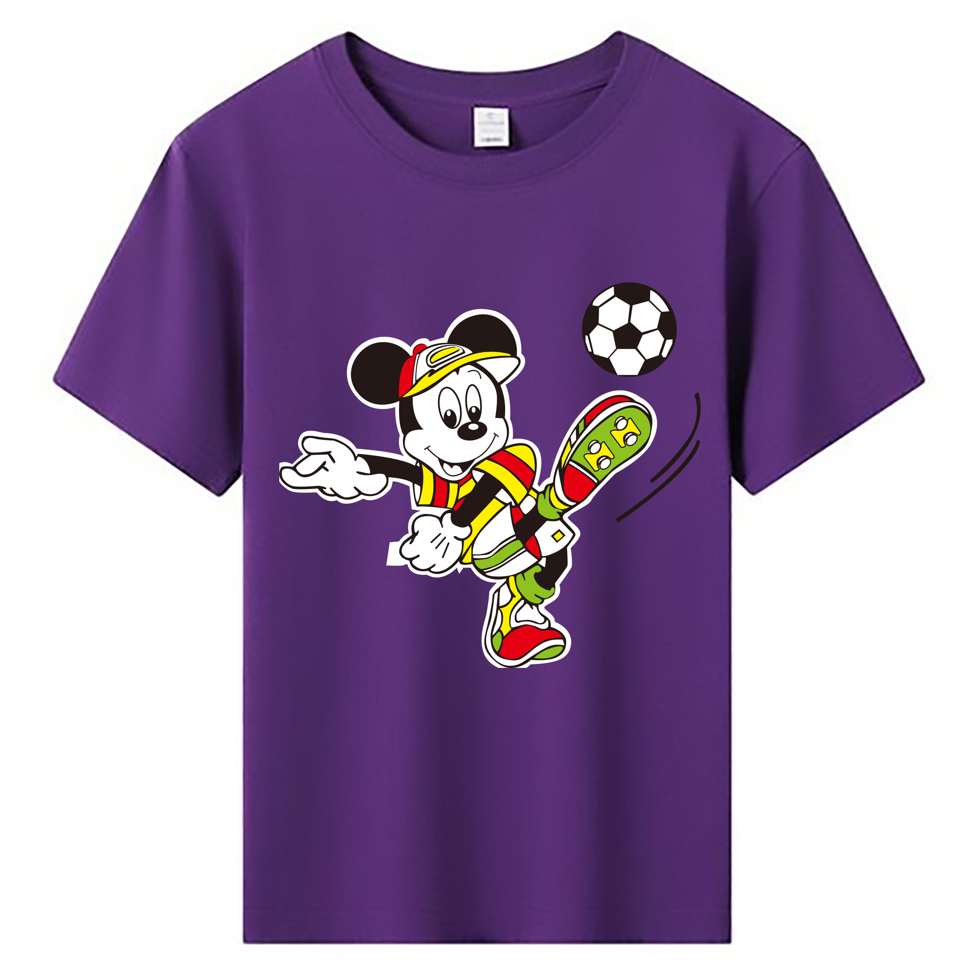ミッキーマウス Mickey Mouse 綿100％キッズTシャツ（フロントプリント）