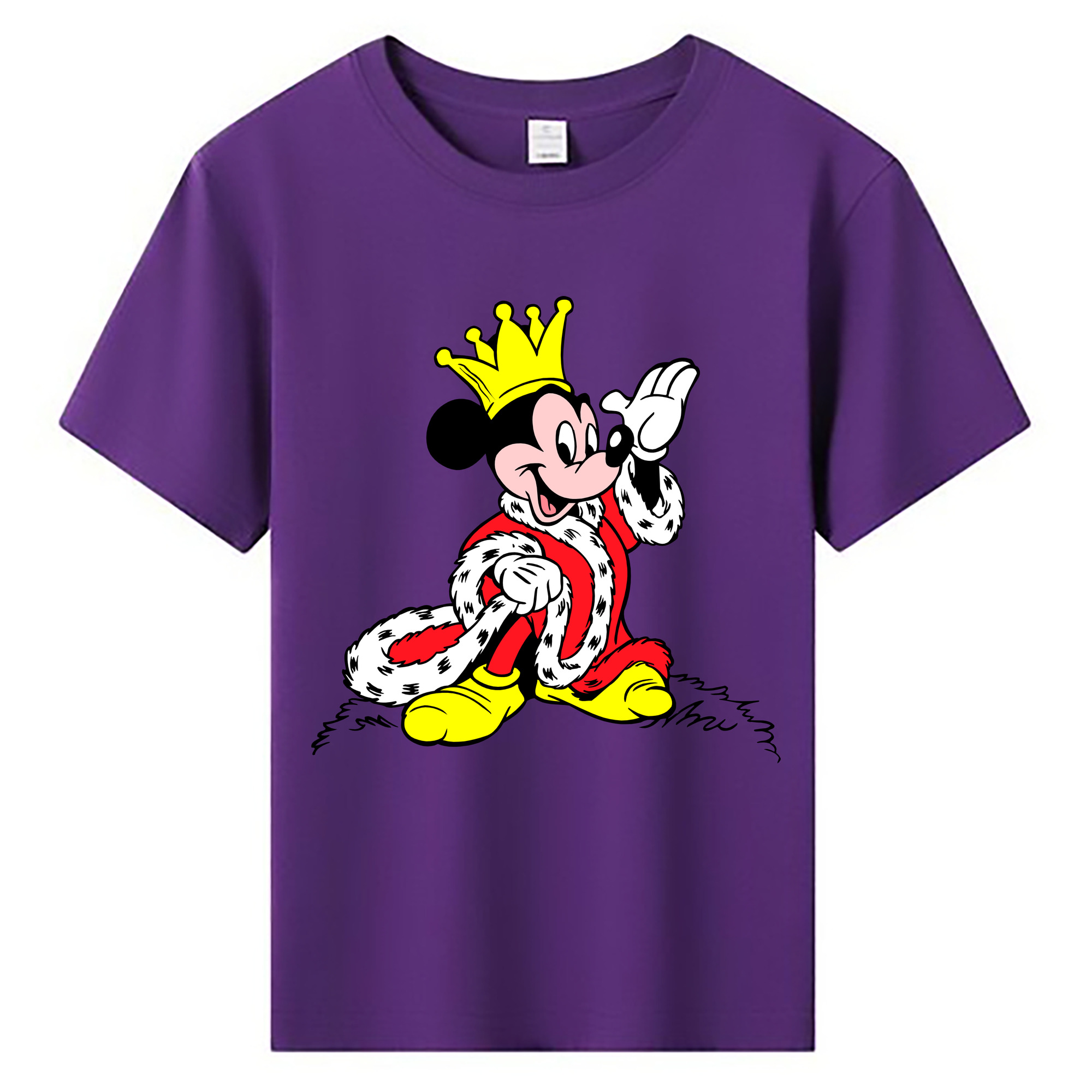 ミッキーマウス Mickey Mouse 綿100％キッズTシャツ（フロントプリント）