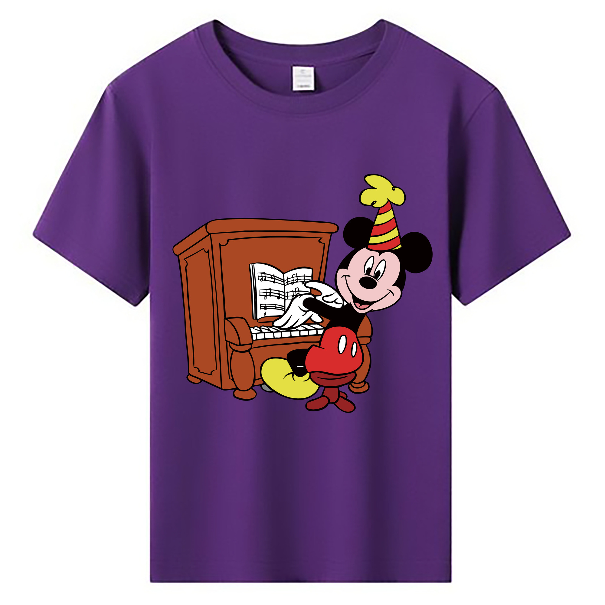 ミッキーマウス Mickey Mouse 綿100％キッズTシャツ（フロントプリント）