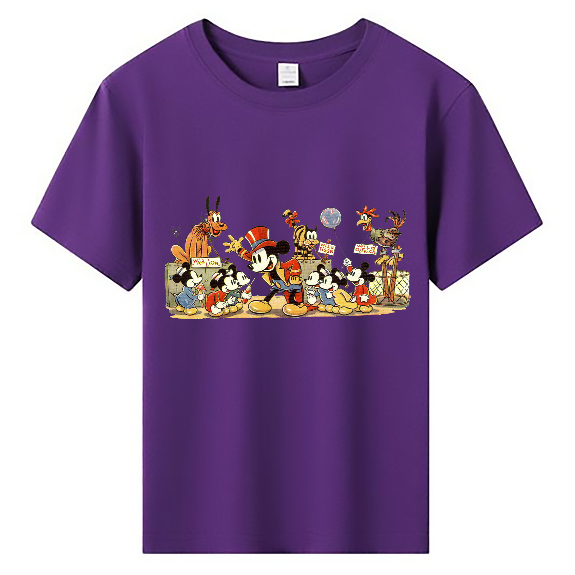 ミッキーマウス Mickey Mouse 綿100％キッズTシャツ（フロントプリント）