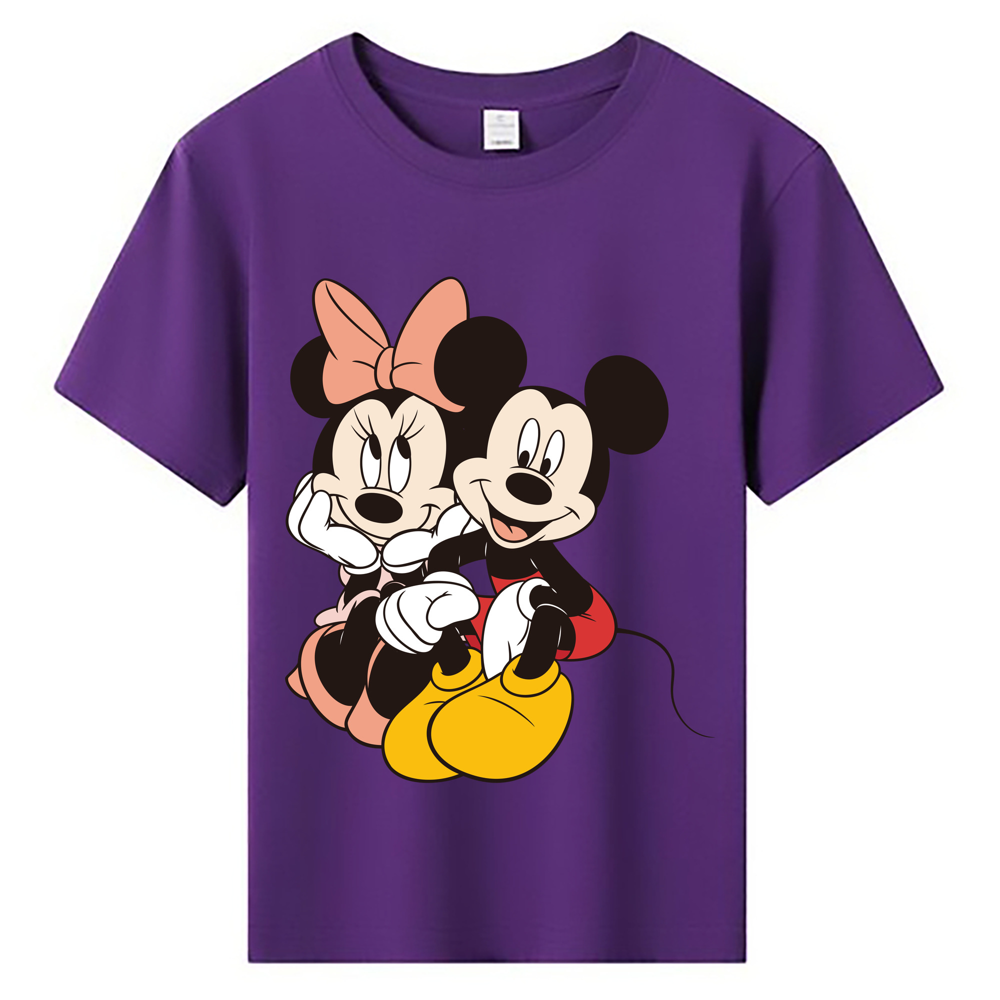ミッキーマウス Mickey Mouse 綿100％キッズTシャツ（フロントプリント）