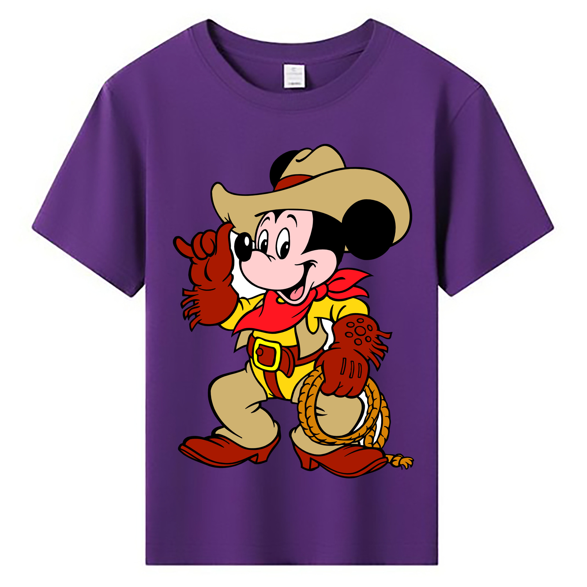 ミッキーマウス Mickey Mouse 綿100％キッズTシャツ（フロントプリント）