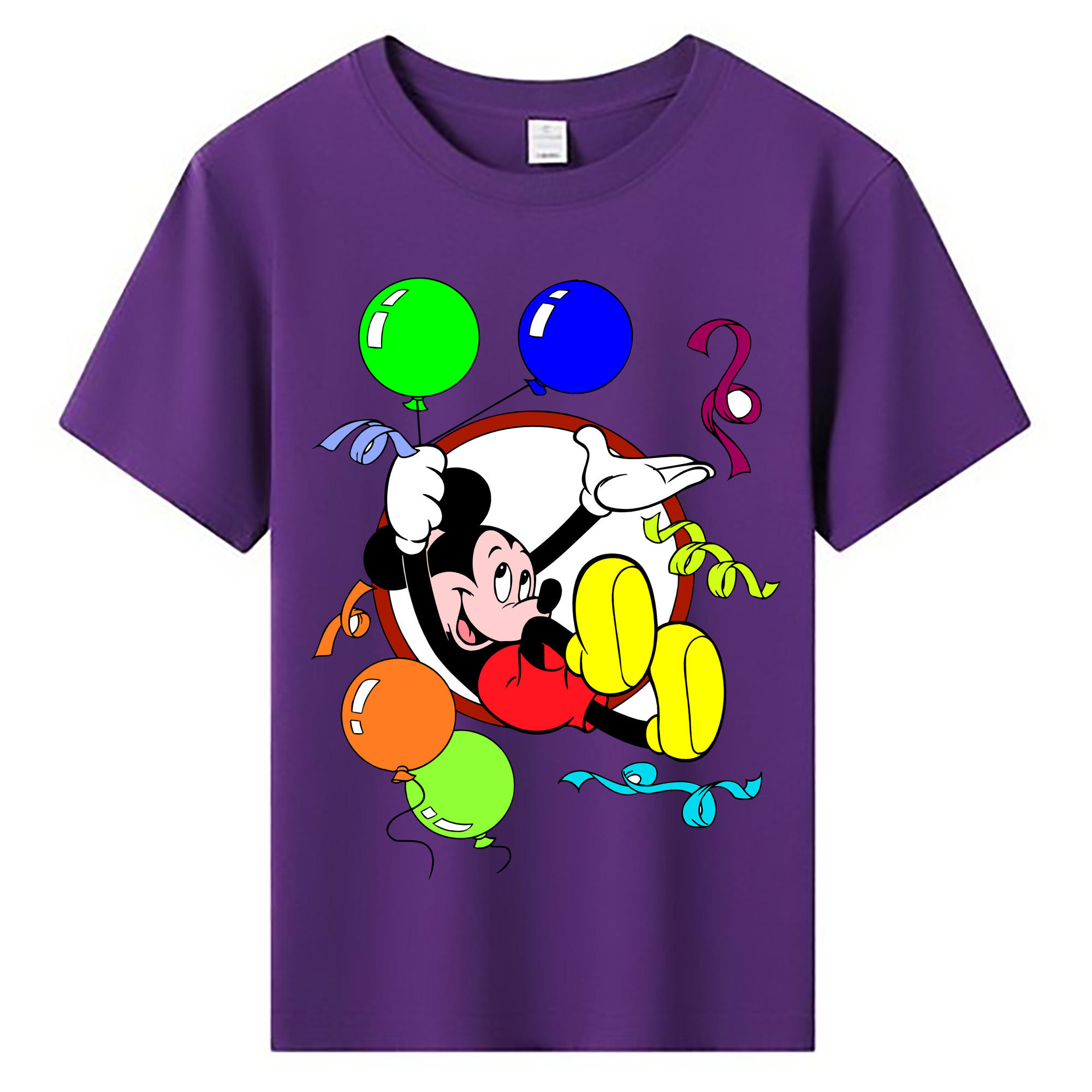ミッキーマウス Mickey Mouse 綿100％キッズTシャツ（フロントプリント）