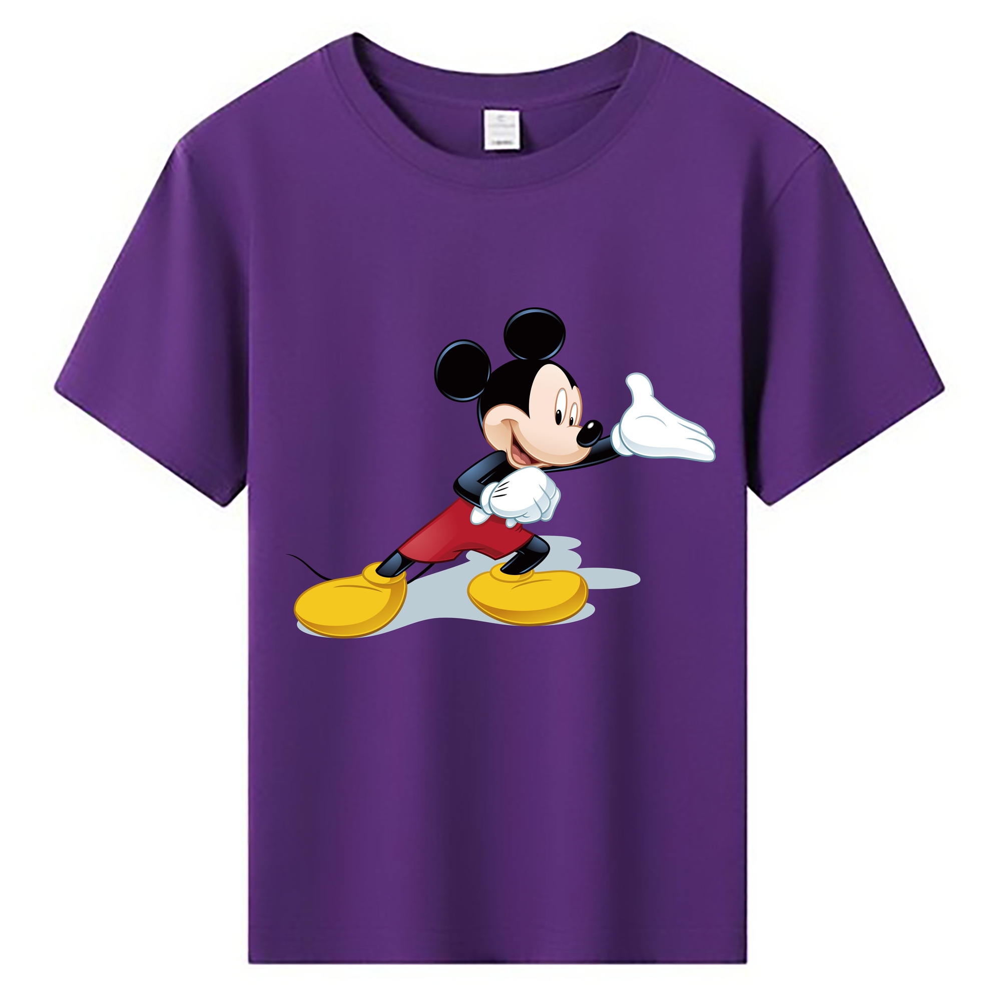ミッキーマウス Mickey Mouse 綿100％キッズTシャツ（フロントプリント）