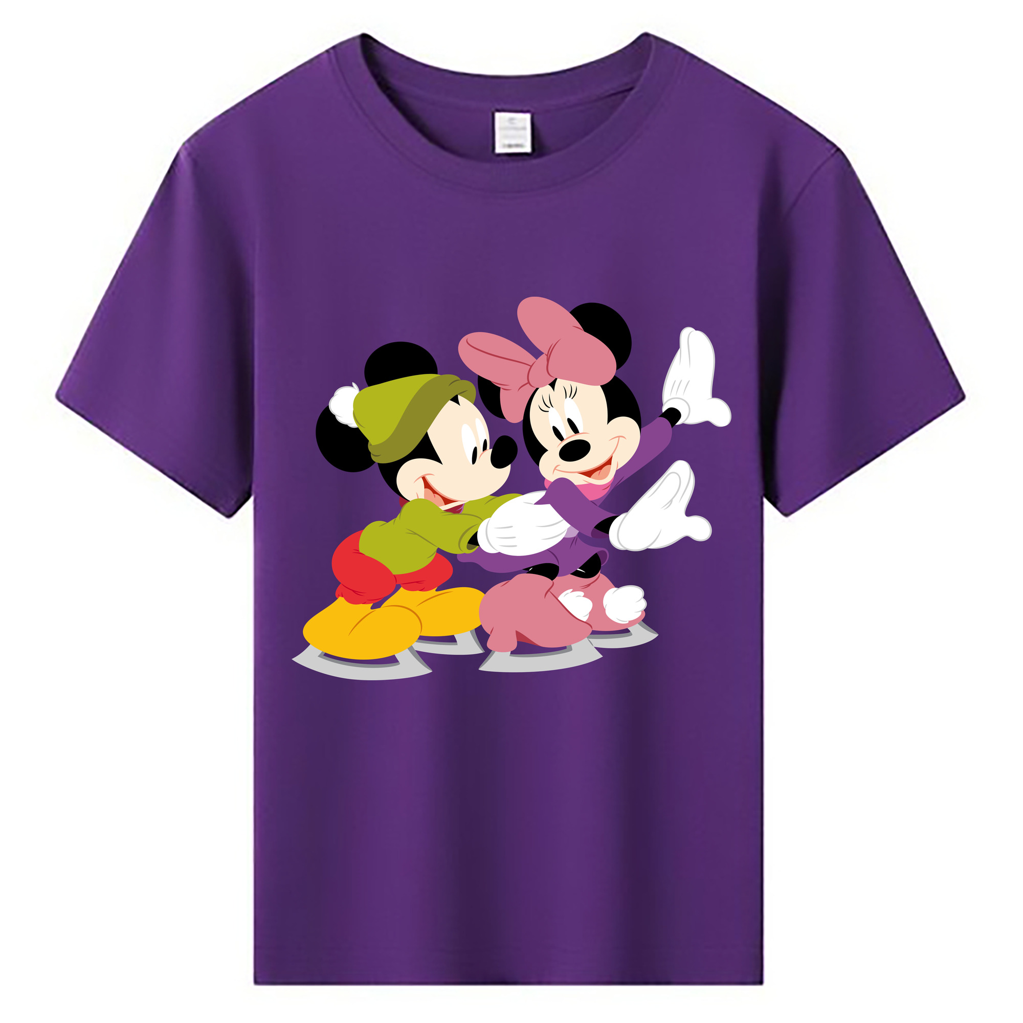 （画像用） ミッキーマウス Mickey Mouse 綿100％キッズTシャツ（フロントプリント）