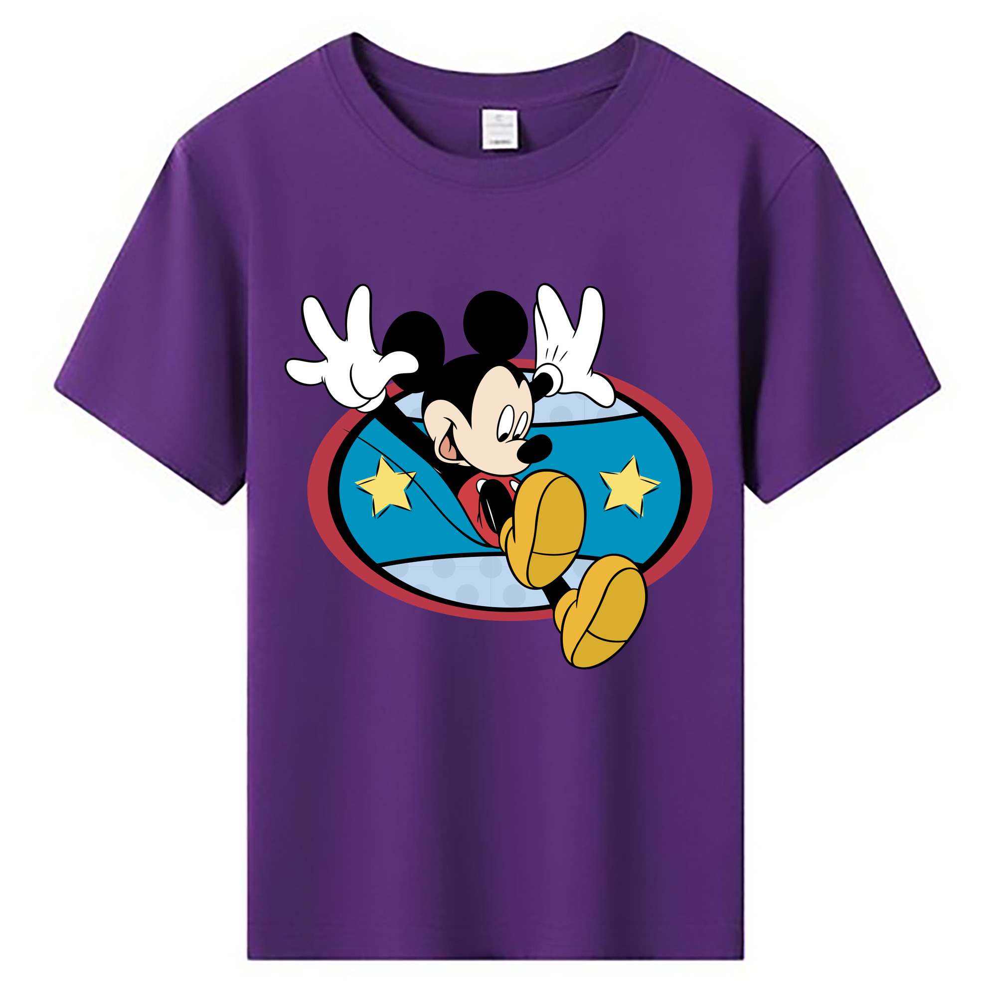 ミッキーマウス Mickey Mouse 綿100％キッズTシャツ（フロントプリント）