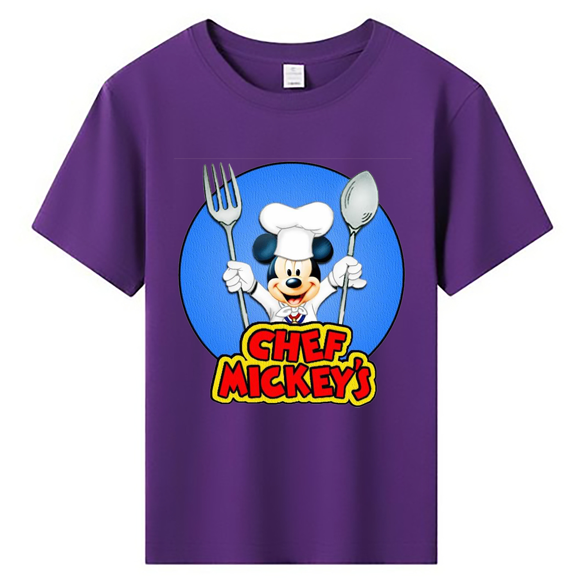 ミッキーマウス Mickey Mouse 綿100％キッズTシャツ（フロントプリント）