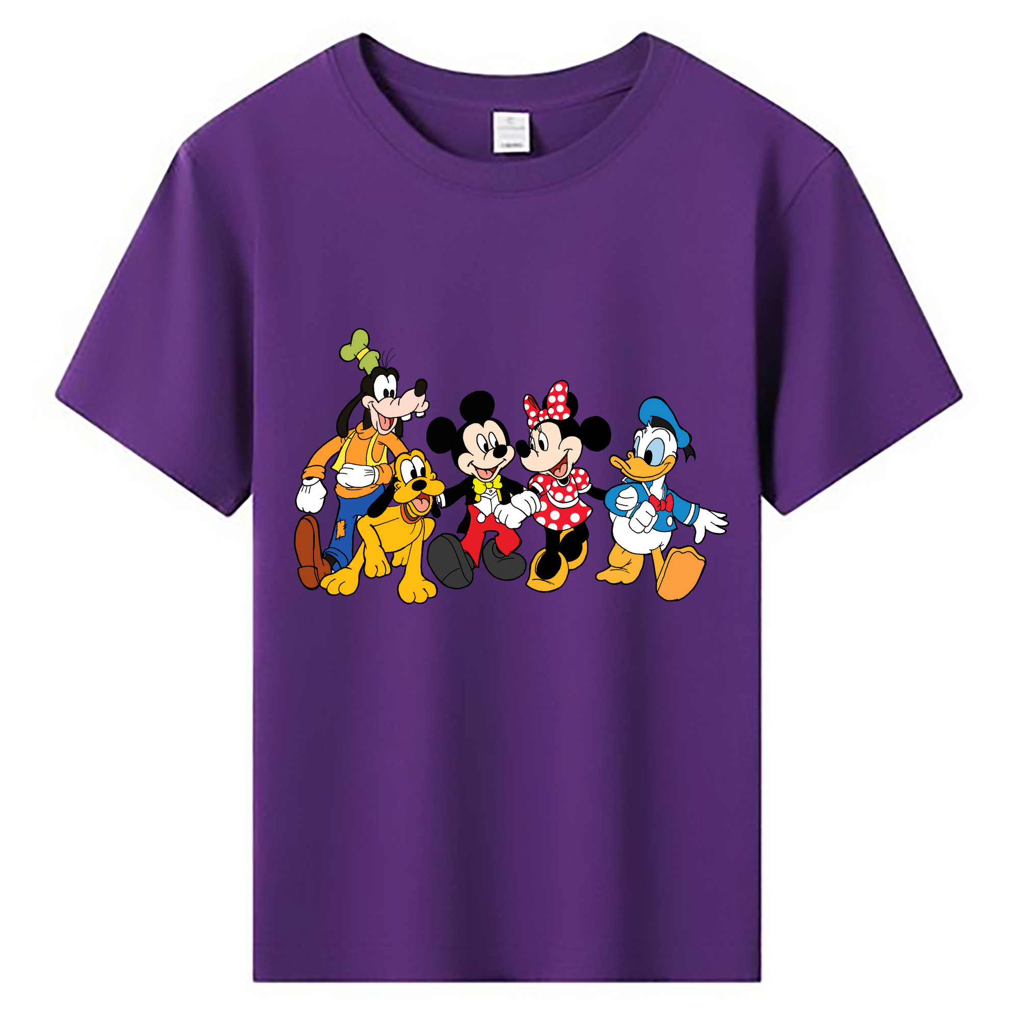 （画像用） ミッキーマウス Mickey Mouse 綿100％キッズTシャツ（フロントプリント）