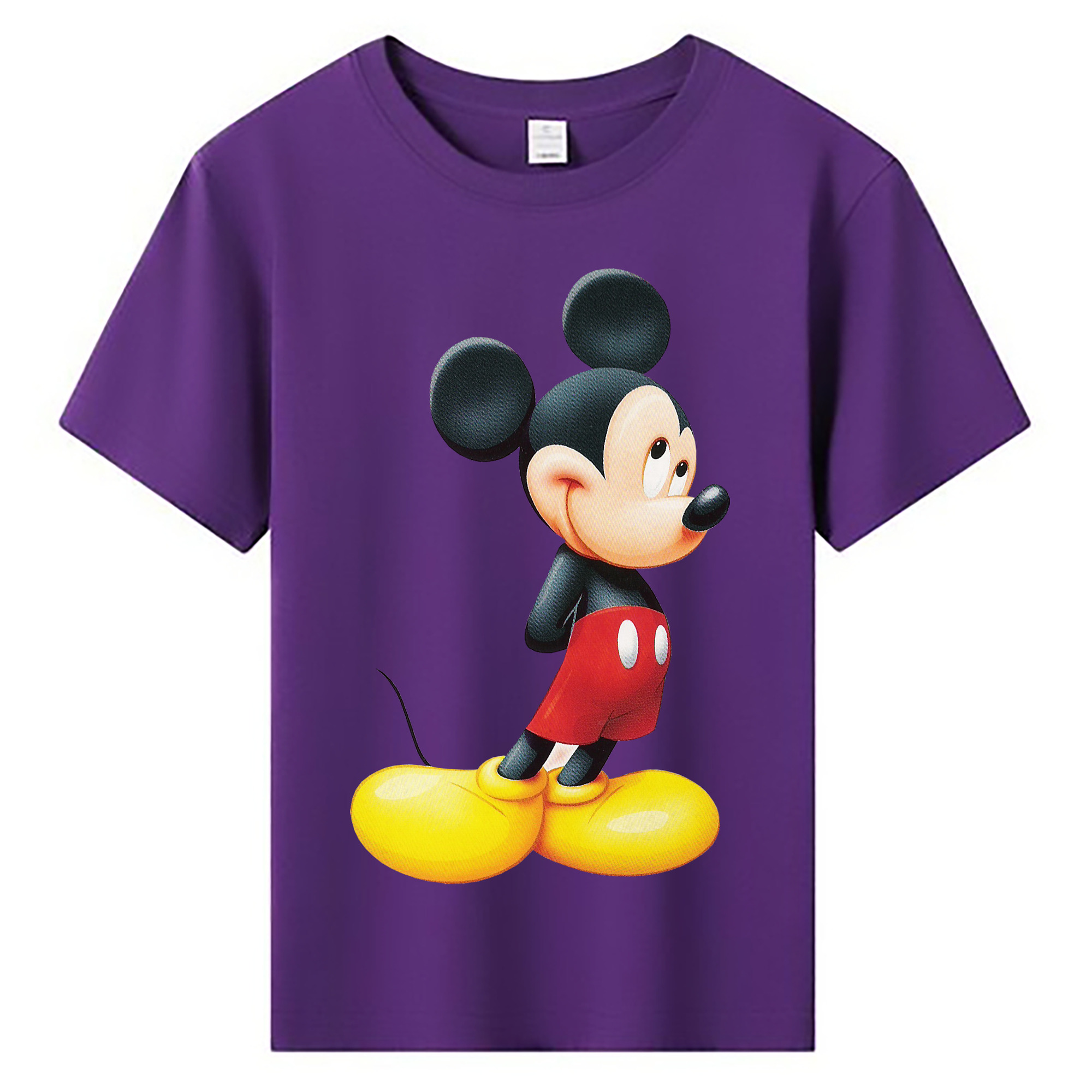 （画像用） ミッキーマウス Mickey Mouse 綿100％キッズTシャツ（フロントプリント）